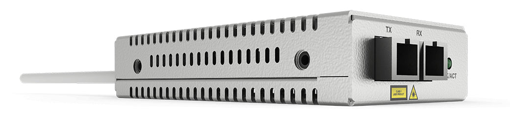 ALLIED USB -A or -C to 100SX/SC Fast Ethernet mini media converter with multi-mode SC fiber connector
