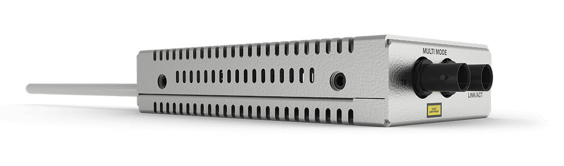 ALLIED USB -A or -C to 100SX/ST Fast Ethernet mini media converter with multi-mode ST fiber connector