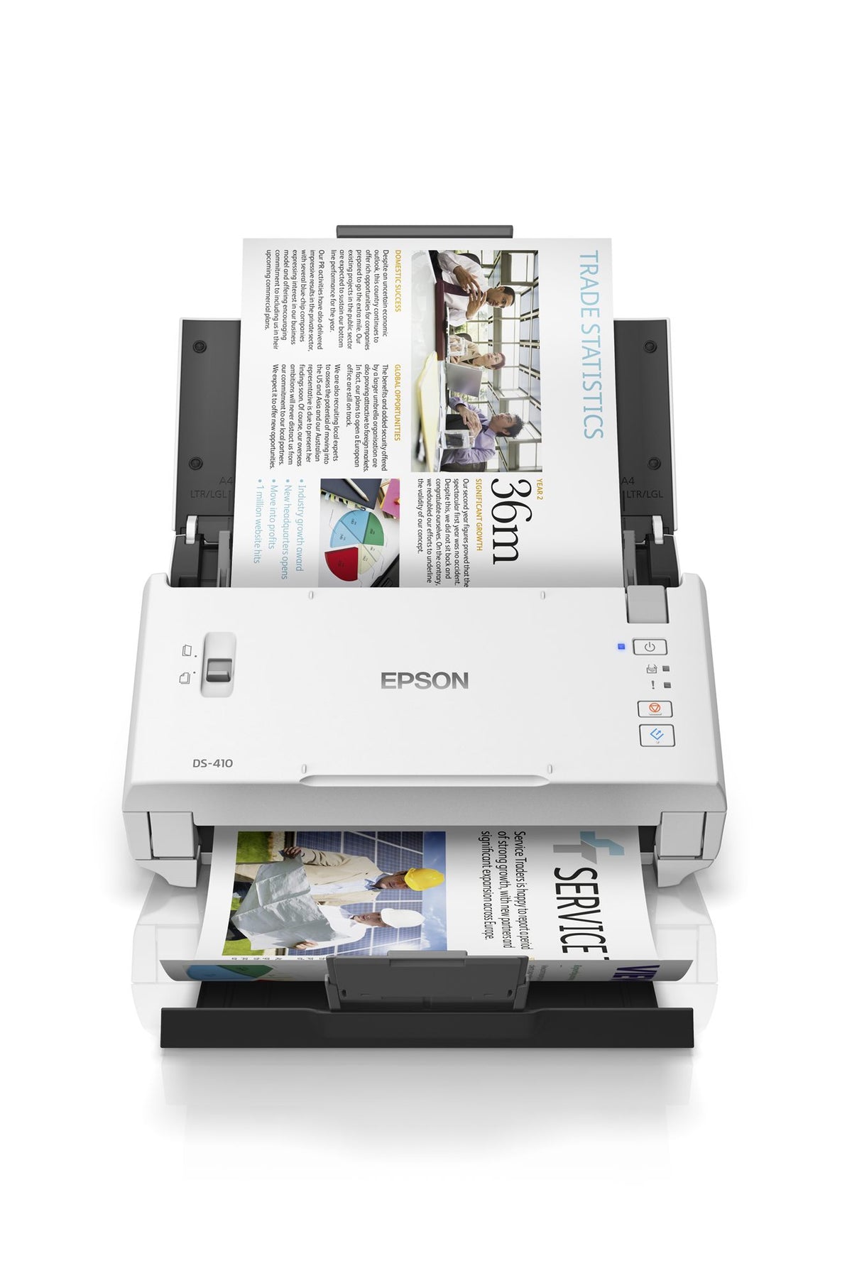 EPSON WorkForce DS-410 Document scanner Contact Image Sensor CIS Duplex A4 600x600dpi 26ppm ADF 50sheets 3000scans/d USB 2.0