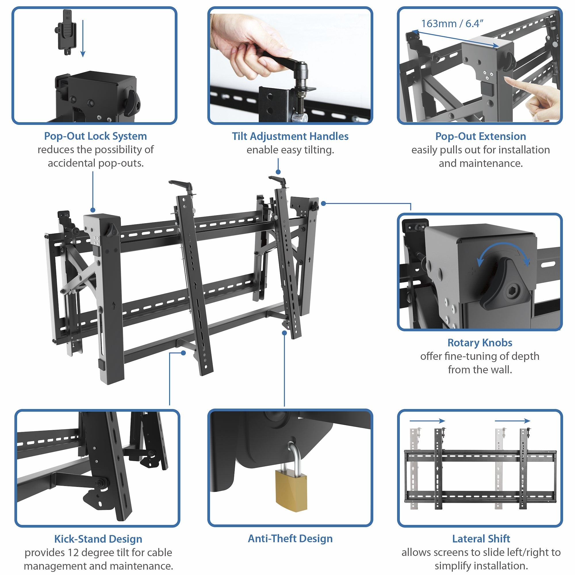 TV Mount Video Wall - 45"-70 Displays