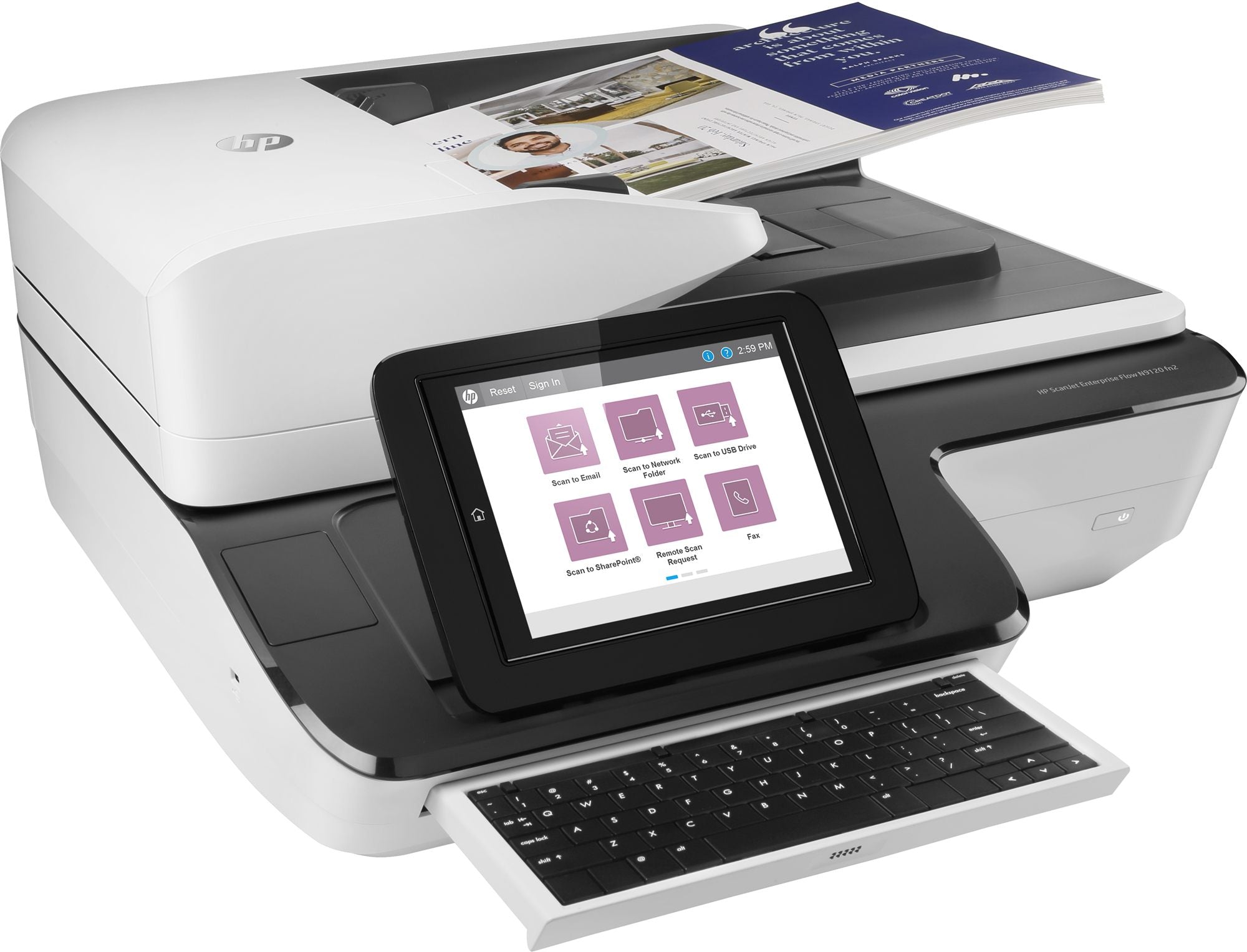 HP ScanJet Enterprise Flow N9120 fn2 Document scanner CIS Duplex 297x864mm 600dpix600dpi 120ppm ADF 200sheets 20000scans USB LAN