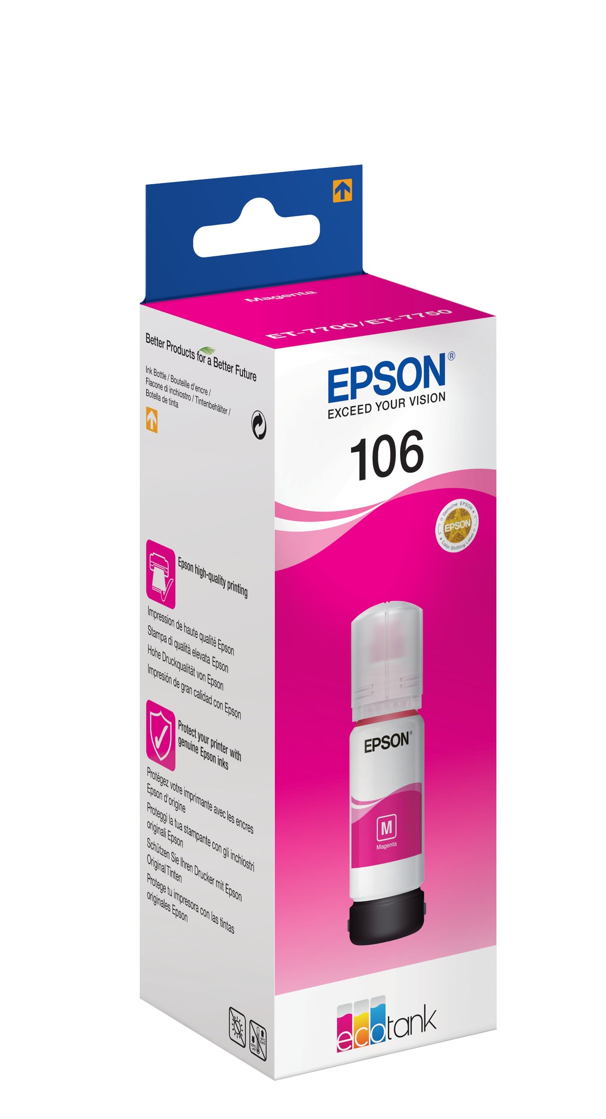EPSON 1LB 106 EcoTank Magenta ink bottle