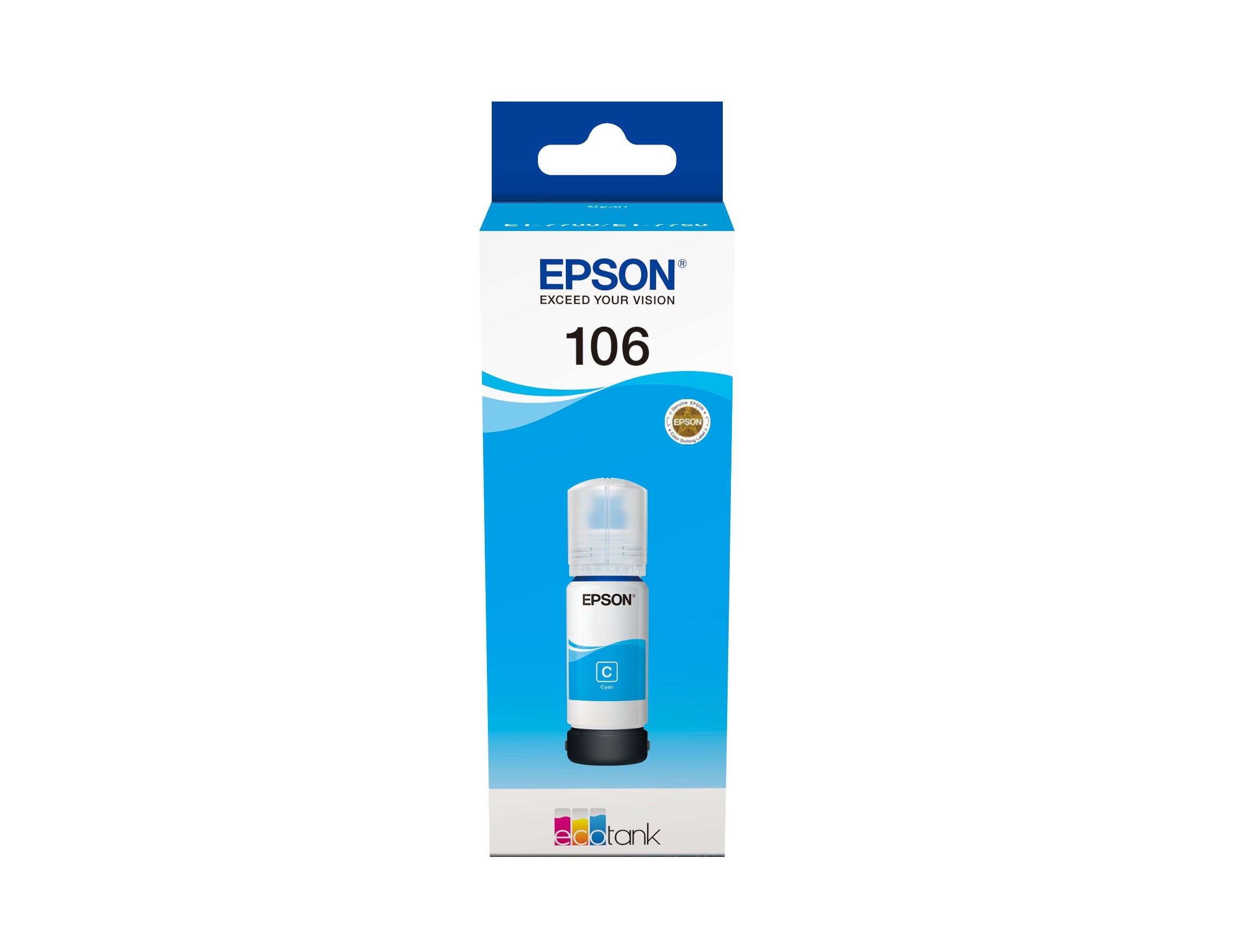 EPSON 1LB 106 EcoTank Cyan ink bottle