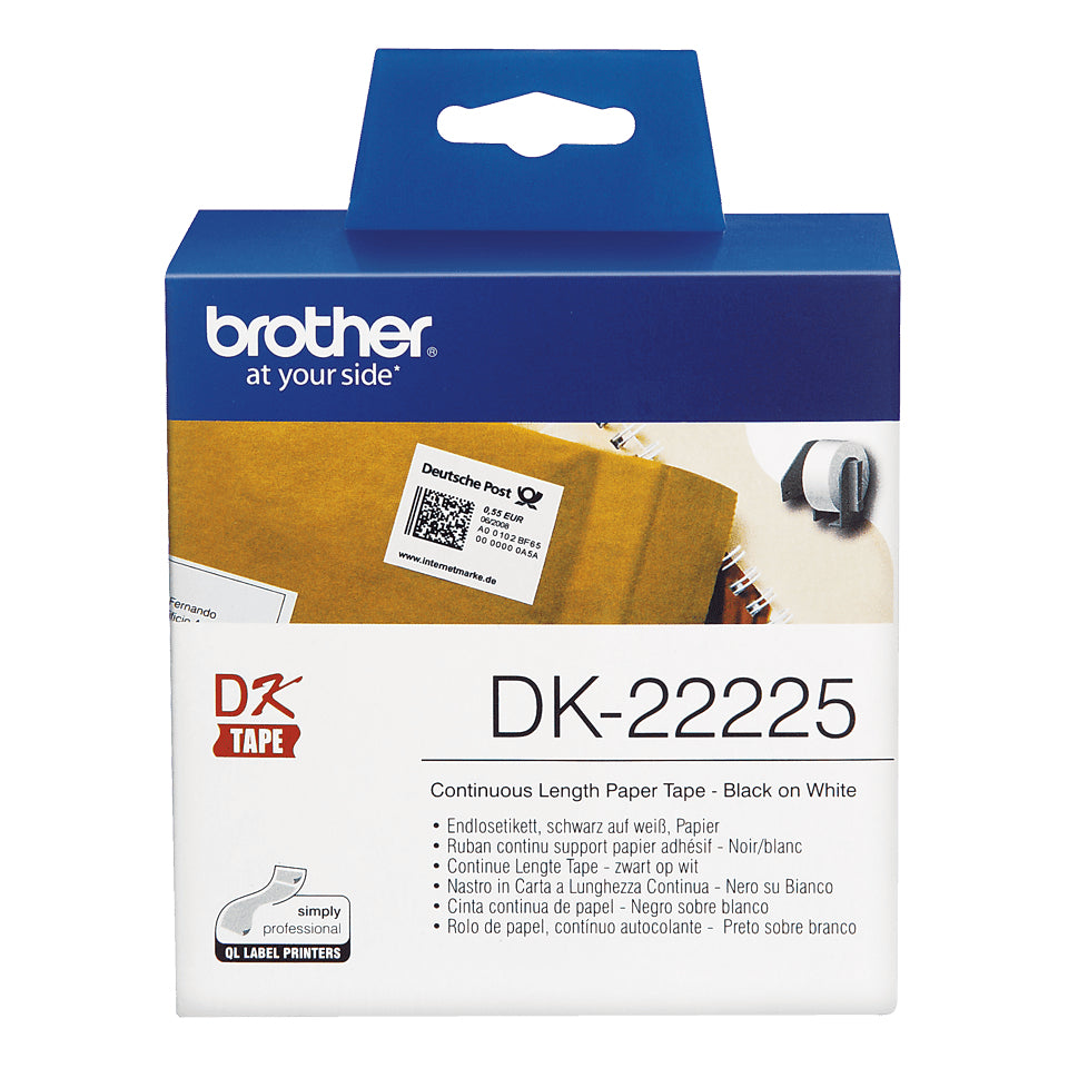 BROTHER P-TOUCH DK-Continue Lengte Tape: 38mm - Thermisch papier - blanc (30.48m)