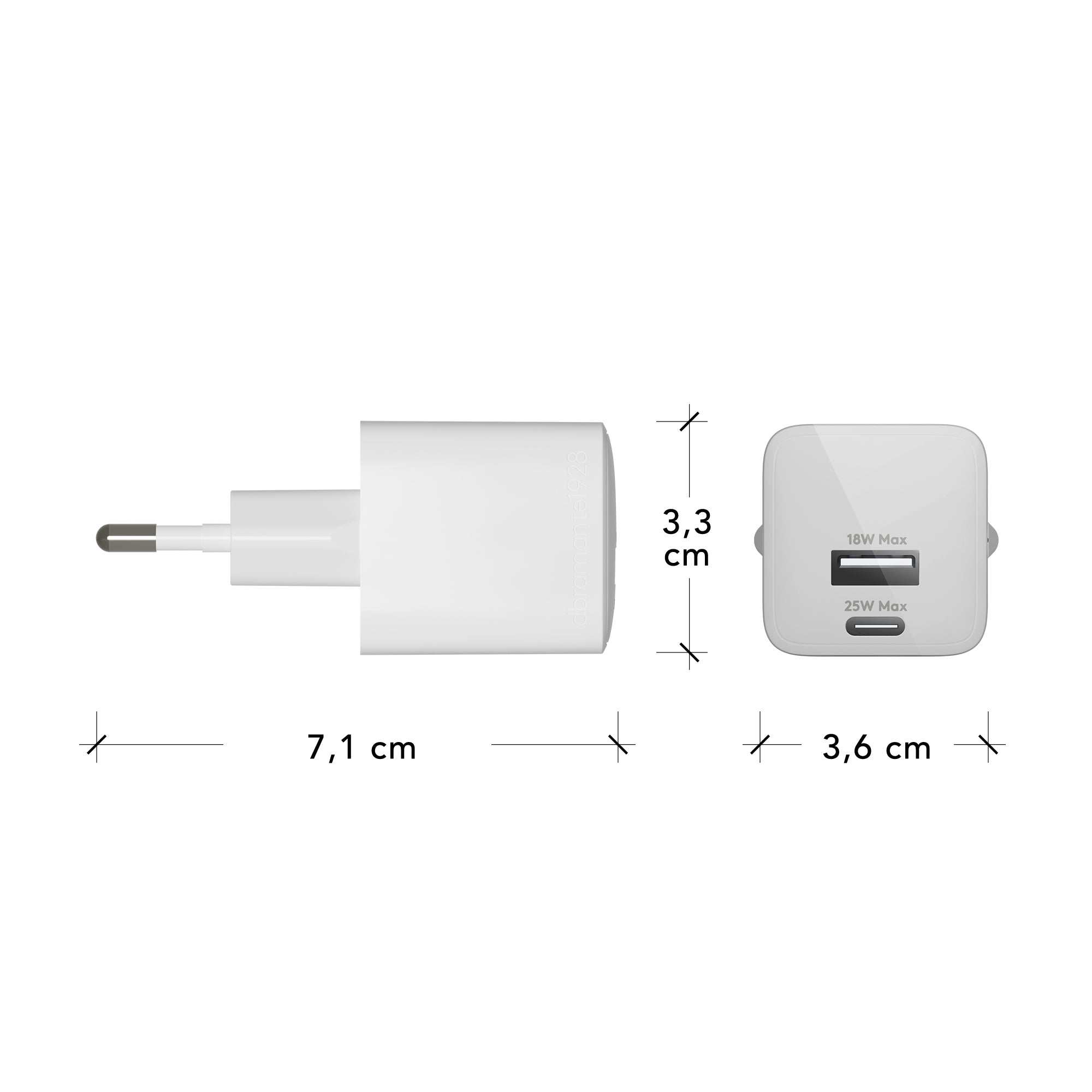 rechargeProEUWallChargerUSBC25W+USBA18WW