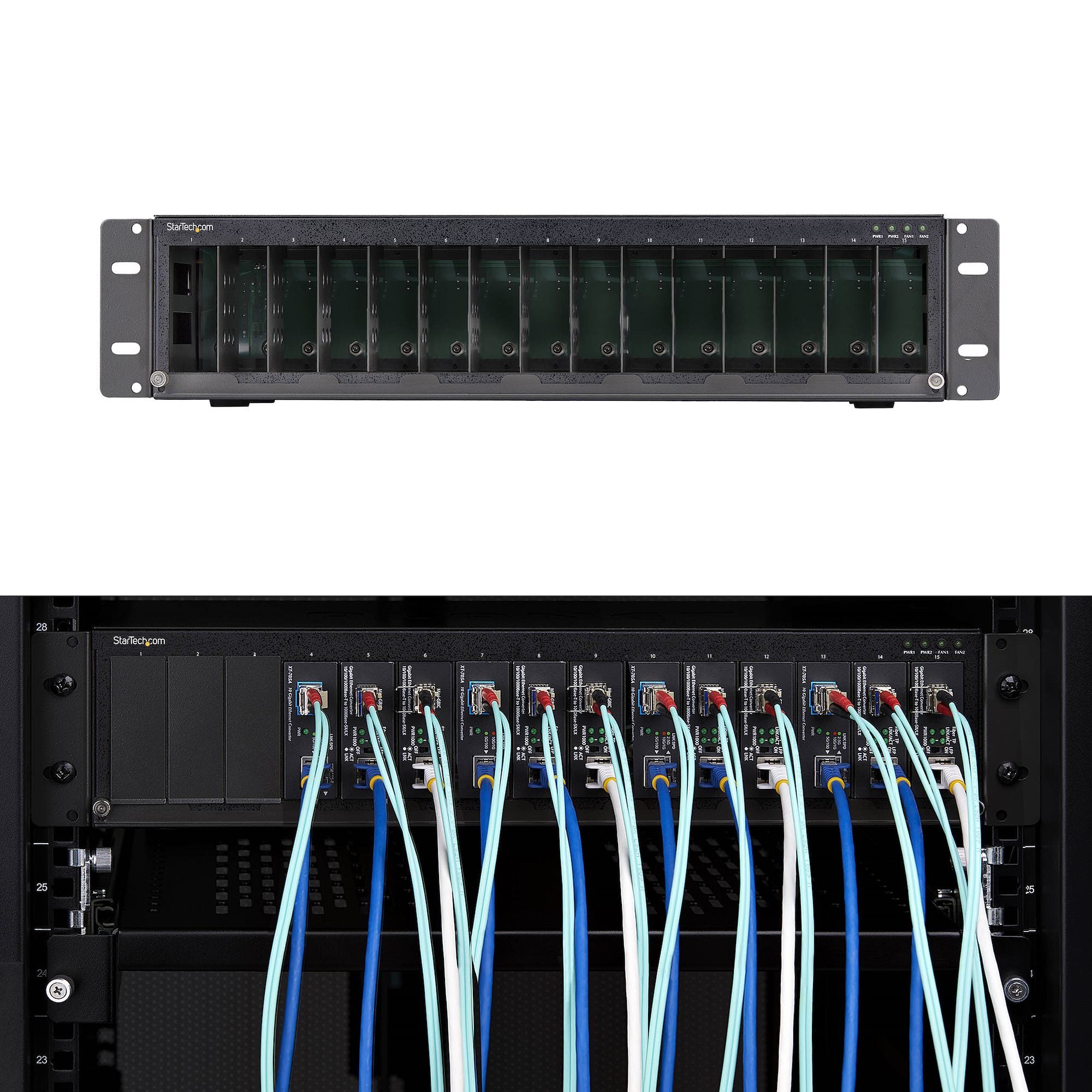 15-Slot Media Converter Chassis TAA
