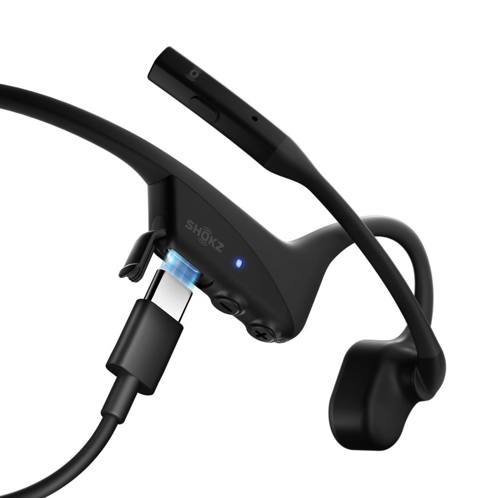 SHOKZ Casque sans-fil à conduction osseuse OpenComm2 - Noir