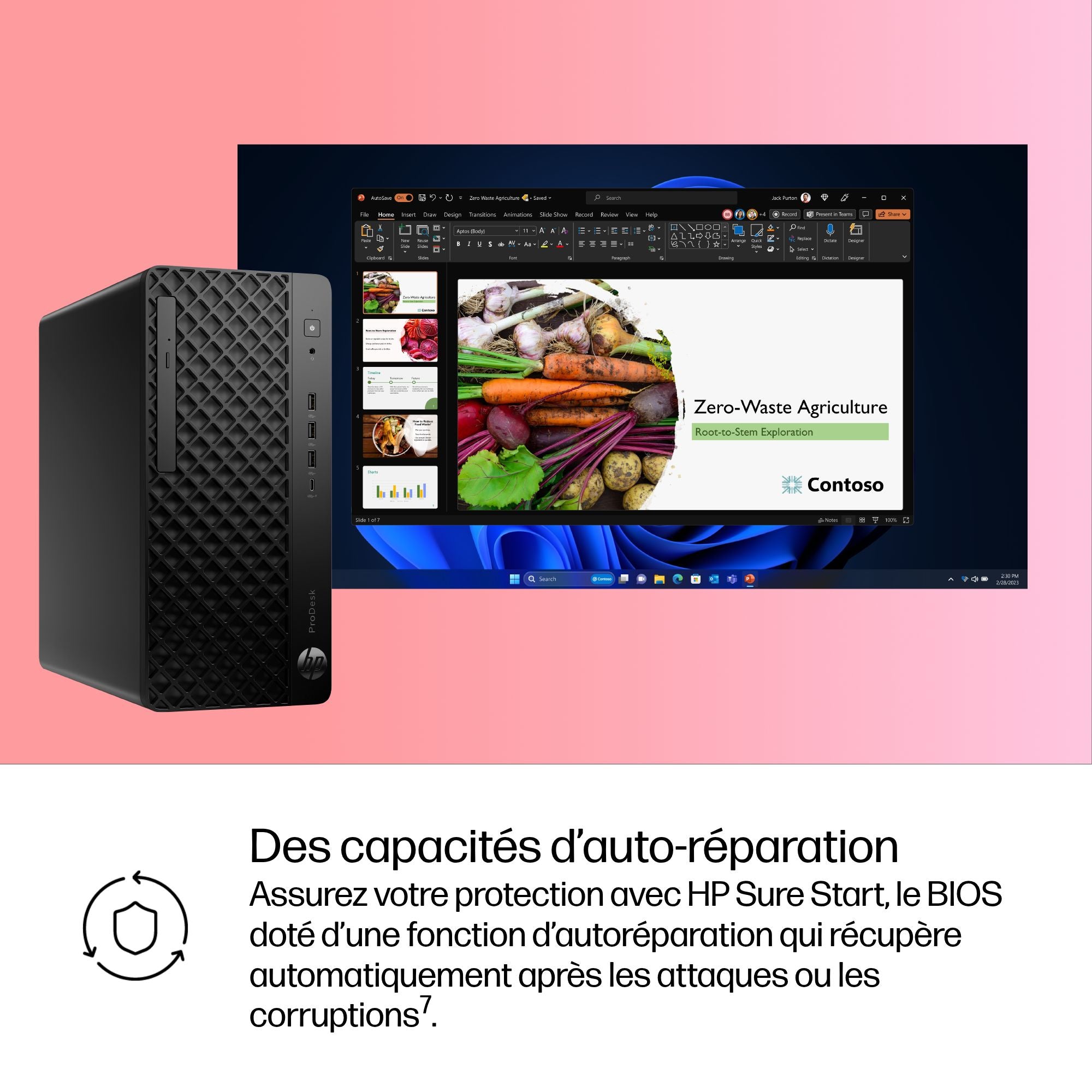 HP Pro Tower 400 G1i Intel Core Ultra 7 265 32Go 1To SSD UMA W11P 3/3/3 Smartbuy