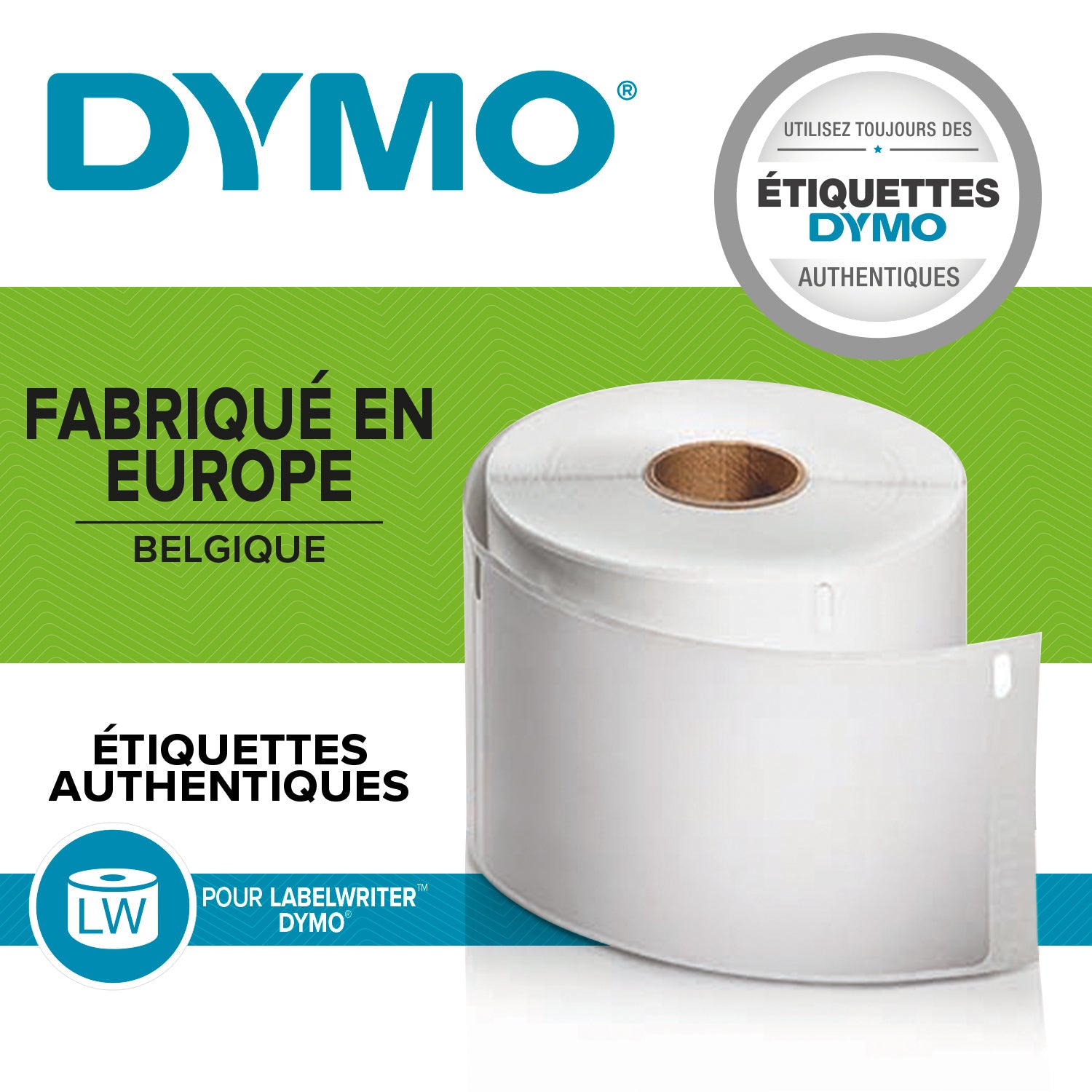 Rouleau dymo 1000 etiquettes 24x12 mm pour labelwriter