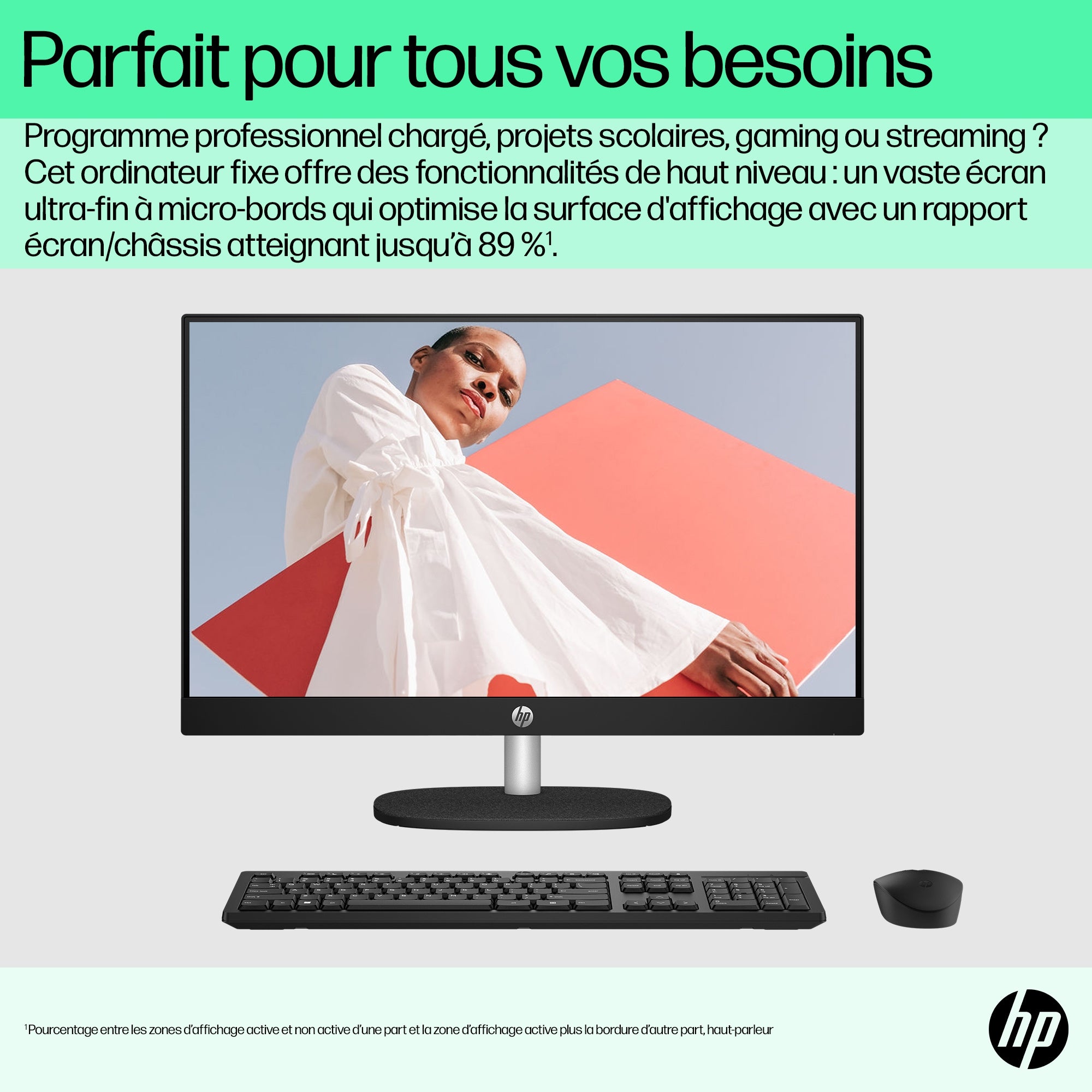 HP 24-cr0034nf AMD Ryzen™ 5 7520U 60,5 cm (23.8") 1920 x 1080 pixels PC All-in-One 8 Go LPDDR5-SDRAM 512 Go SSD Windows 11 Home Wi-Fi 6 (802.11ax) Blanc