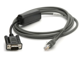 Zebra CBA-R10-S07ZBR câble Série Noir 2,13 m DB9 RJ-45