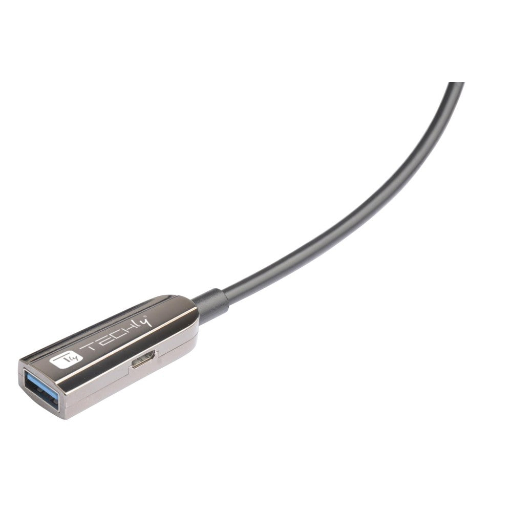 Techly ICOC U3AMF-HY-020 Câble d'extension optique USB 3.0 USB-A mâle vers USB-A femelle 20m