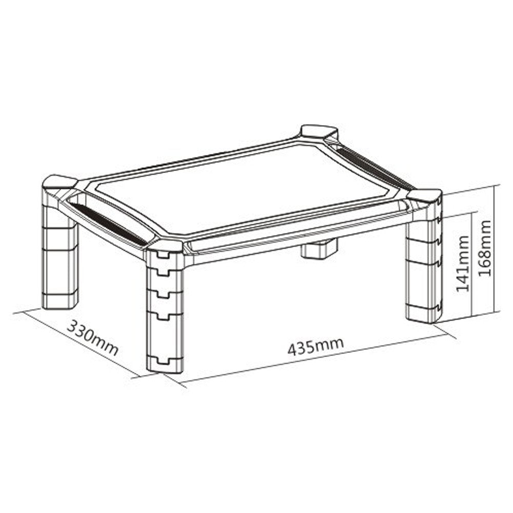 "Techly ICA-MS 401 Support de moniteur pour ordinateur portable de 32"" avec réglage de la hauteur"