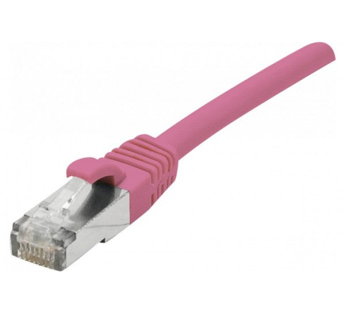 Cordon RJ45 catégorie 6A F/UTP LSOH snagless rose - 3 m
