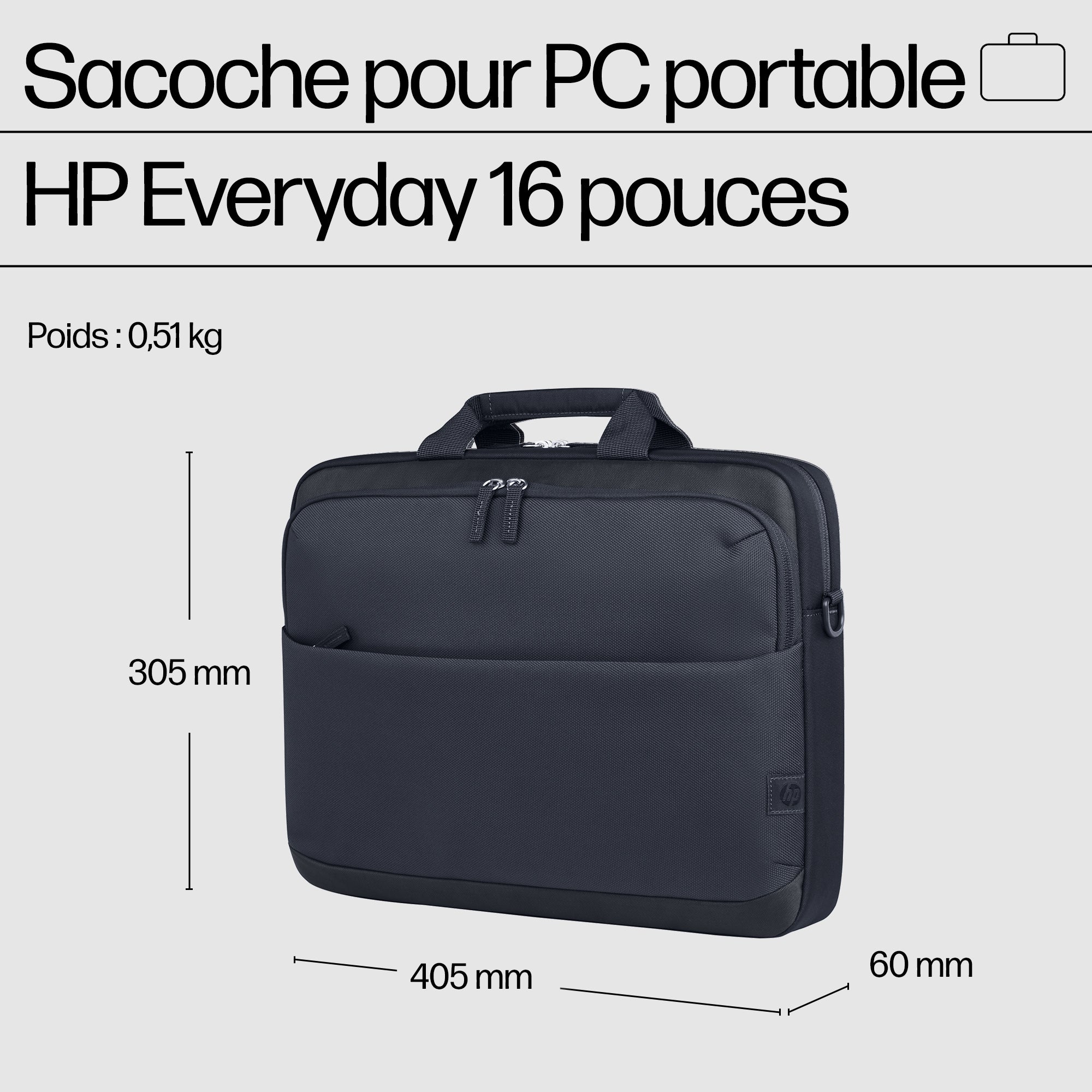 HP Everyday 16p Odyssey Gray Laptop Bag