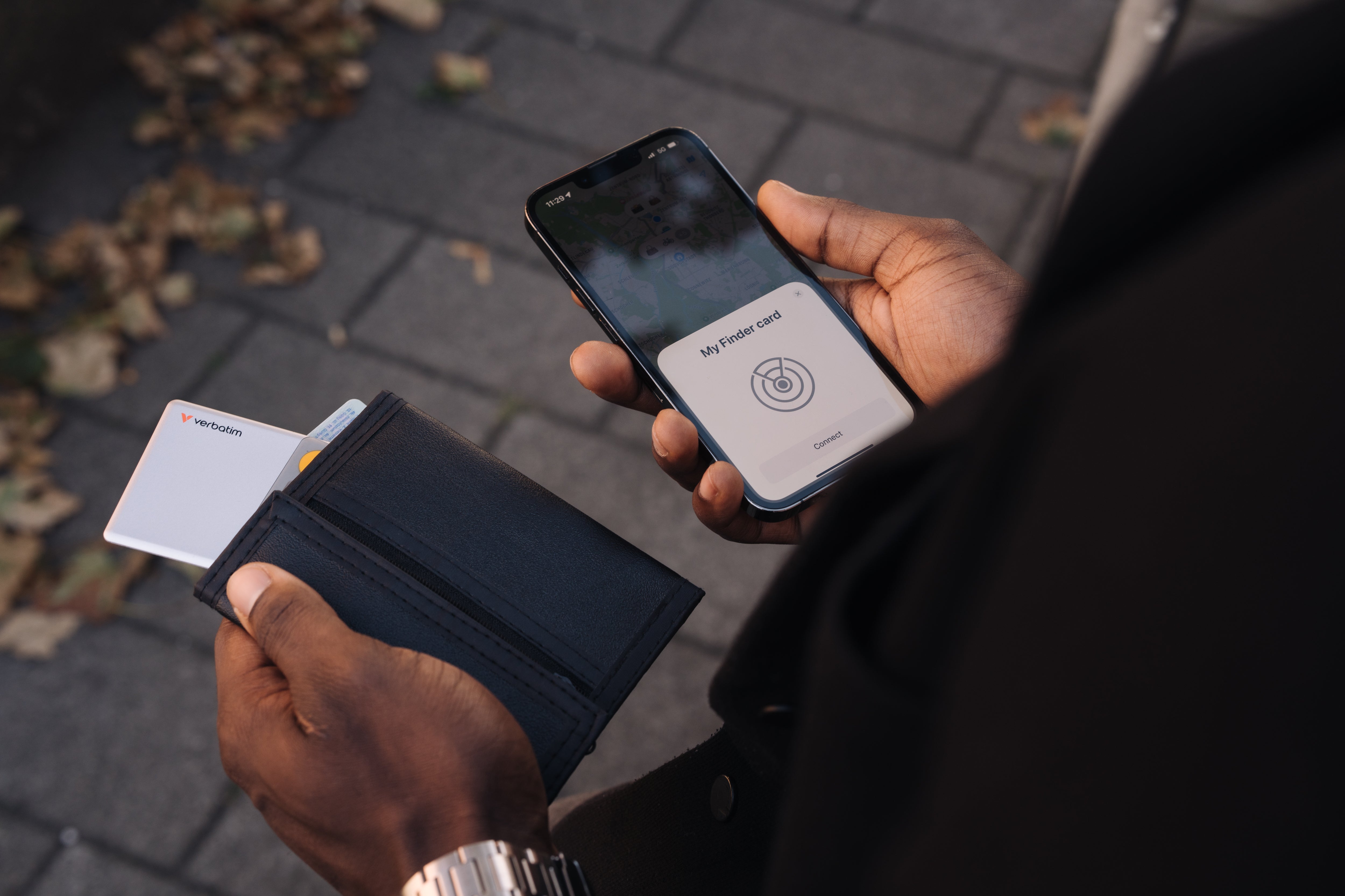 VERBATIM MYFCR-03BSW MY FINDER CARD BLUETOOTH ITEM FINDER 3 PACK BLACK / SILVER /WHITE WCF (P)