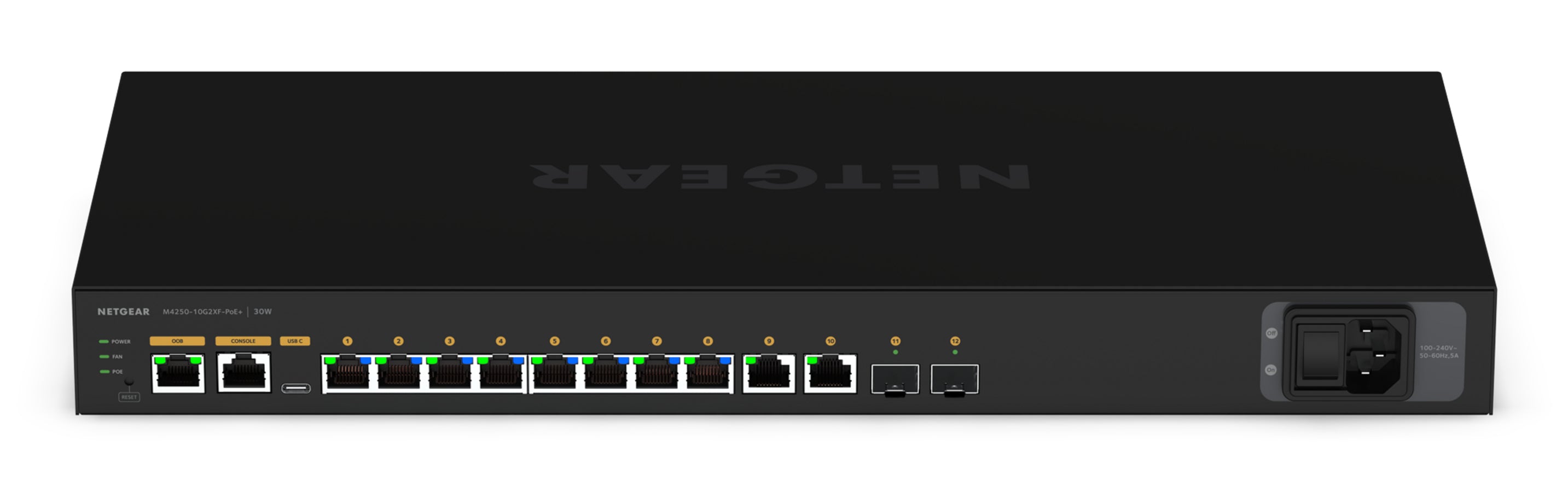 Biamp AVB-Enabled Netgear 8-Port with PoE+ Network Switch