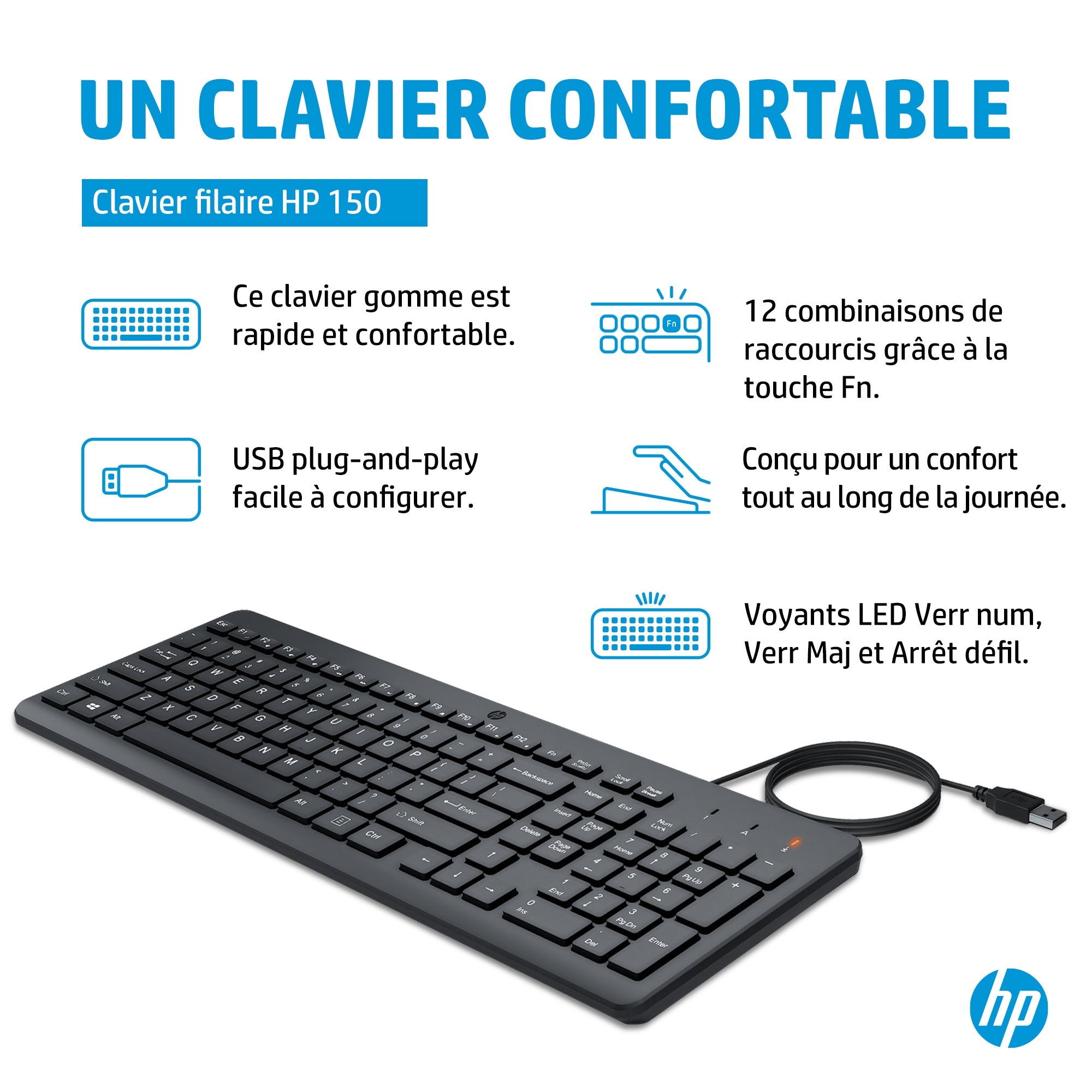 HP 150 Wired Keyboard