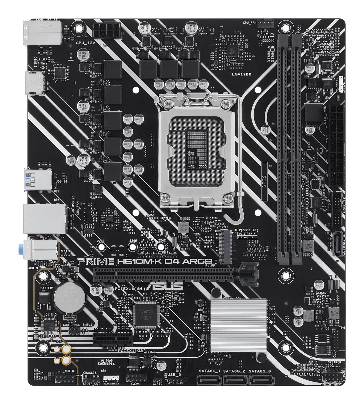 ASUS PRIME H610M-K D4 ARGB LGA1700 micro-ATX motherboard 2xDDR4 4xSATA PCIe 4.0 M.2 slot