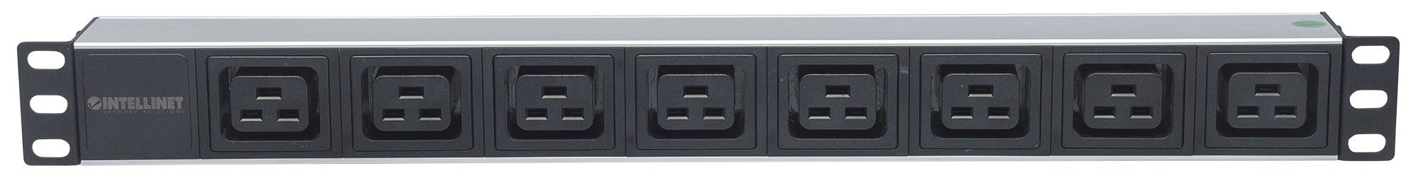 Intellinet 163613 unité de distribution d'énergie 8 sortie(s) CA 1U Noir, Argent