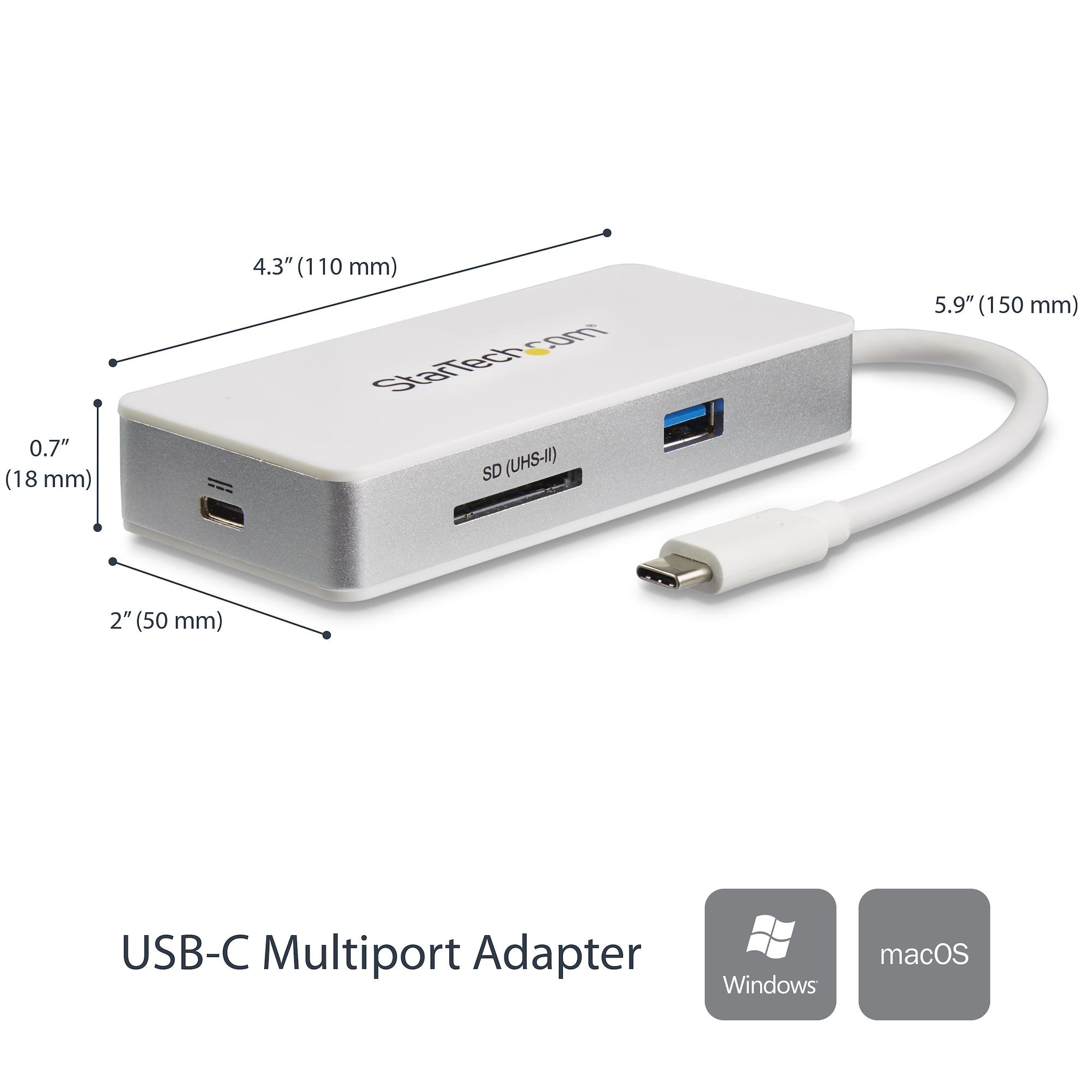 Multiport Adapter USB C HDMI SD UHS-II