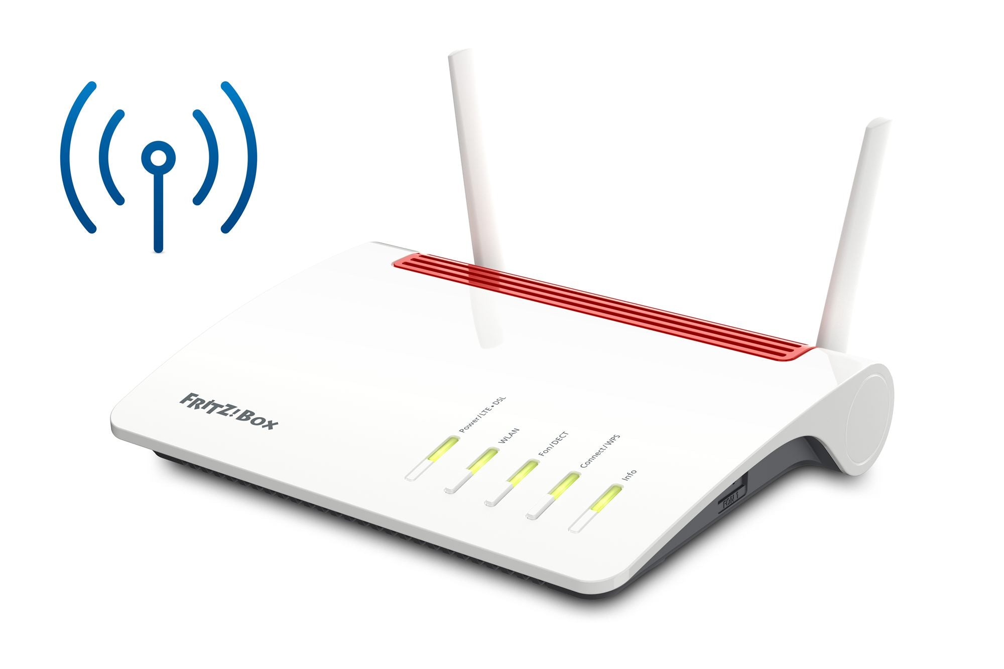 FRITZ!Box Box 6890 LTE routeur sans fil Gigabit Ethernet Bi-bande (2,4 GHz / 5 GHz) 4G Rouge, Blanc