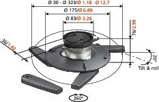 VOGEL S Support vidéoprojecteur EPC 6545 plafond