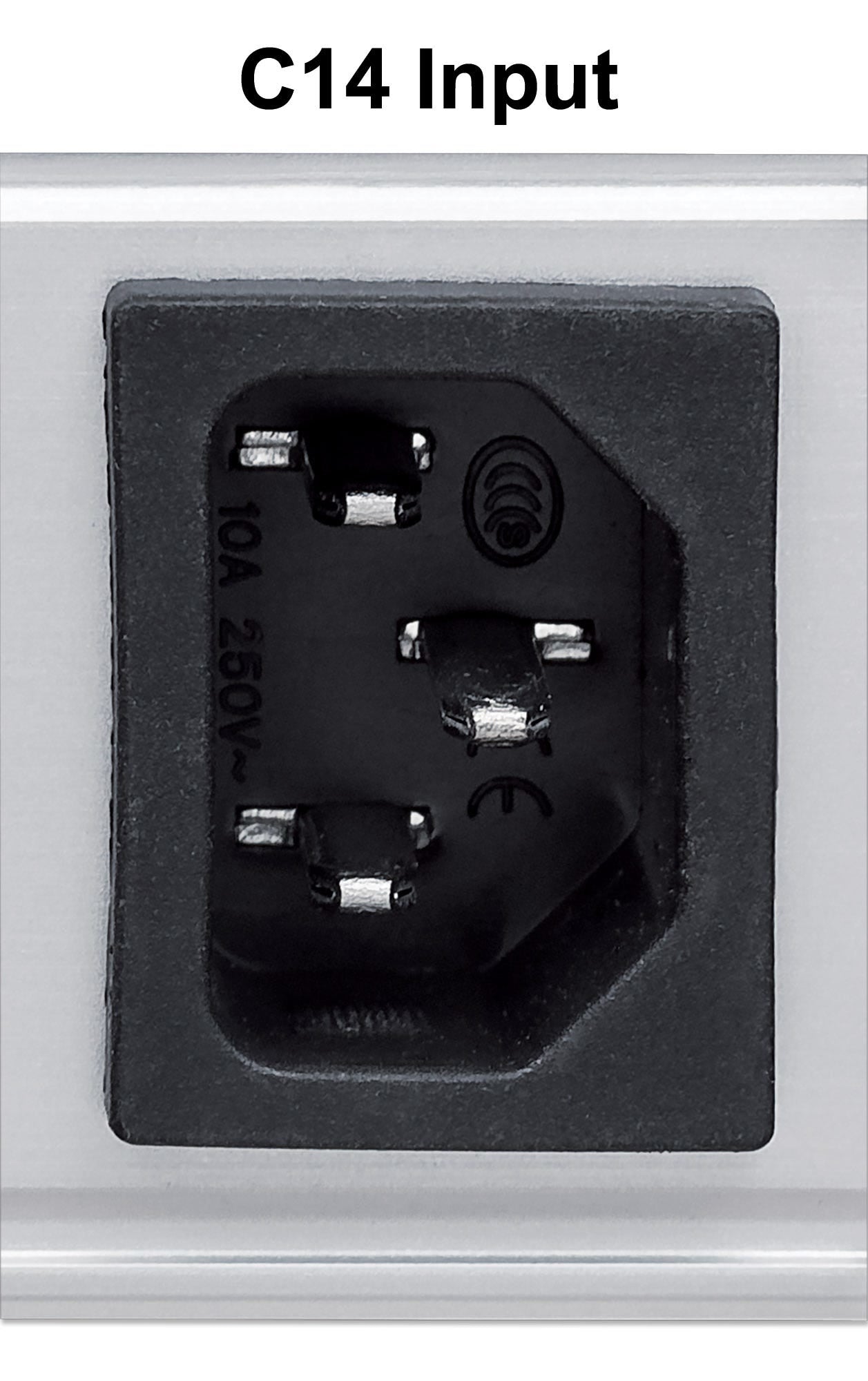 Intellinet 163651 unité de distribution d'énergie 8 sortie(s) CA 1U Noir, Argent