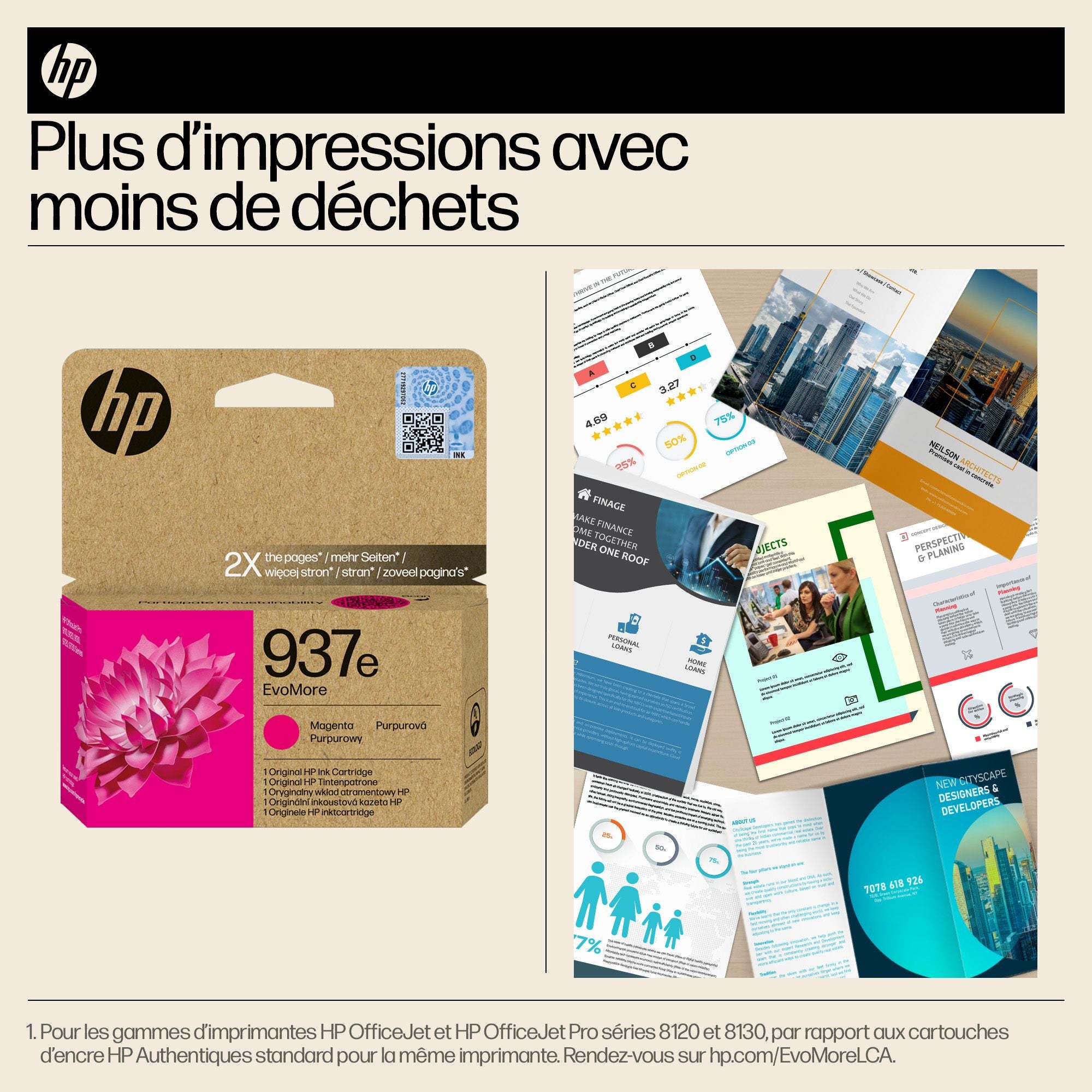 HP 937e EvoMore Magenta Original Ink Cartridge