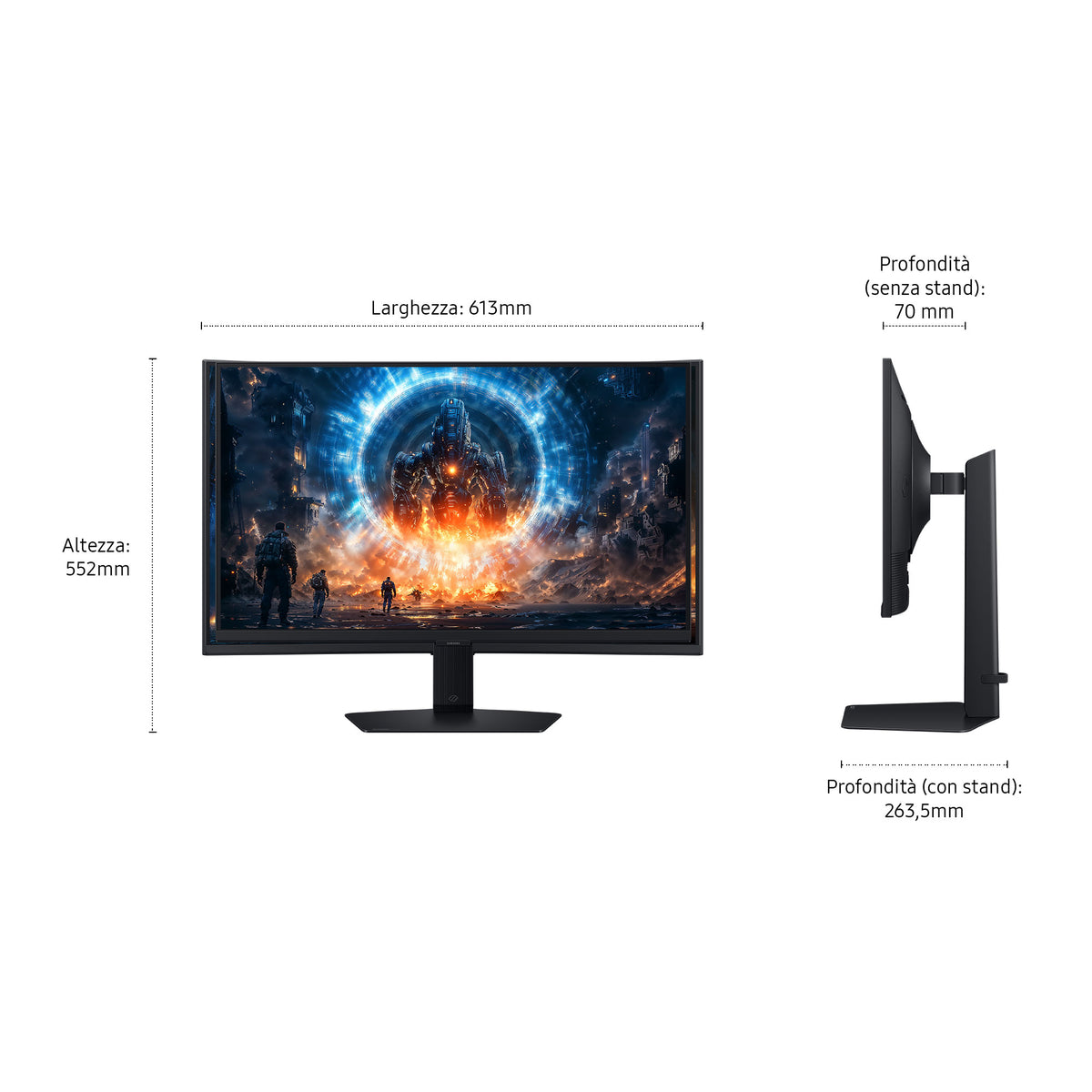 "Samsung G60F écran plat de PC 68,6 cm (27"") 2560 x 1440 pixels Quad HD LCD Noir"