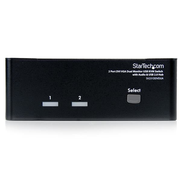 2 Port DVI VGA Dual Monitor KVM Switch