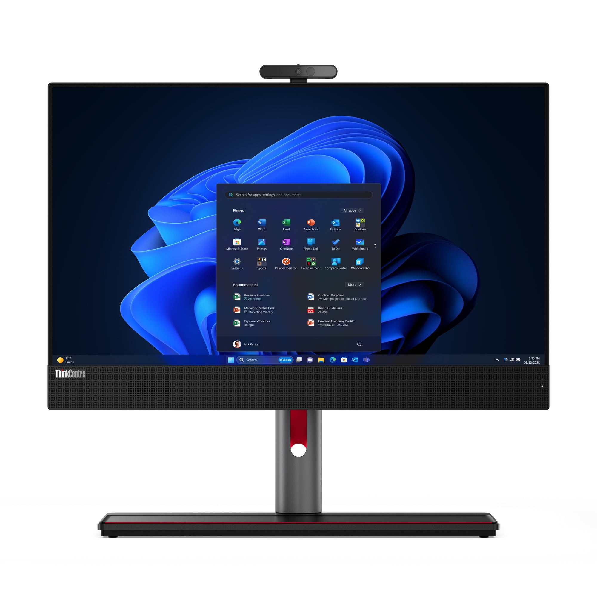 "Lenovo ThinkCentre M90a Gen 5 Intel® Core™ i5 i5-14400 60,5 cm (23.8"") 1920 x 1080 pixels PC All-in-One 8 Go DDR5-SDRAM 512 Go SSD Windows 11 Pro Wi-Fi 6E (802."