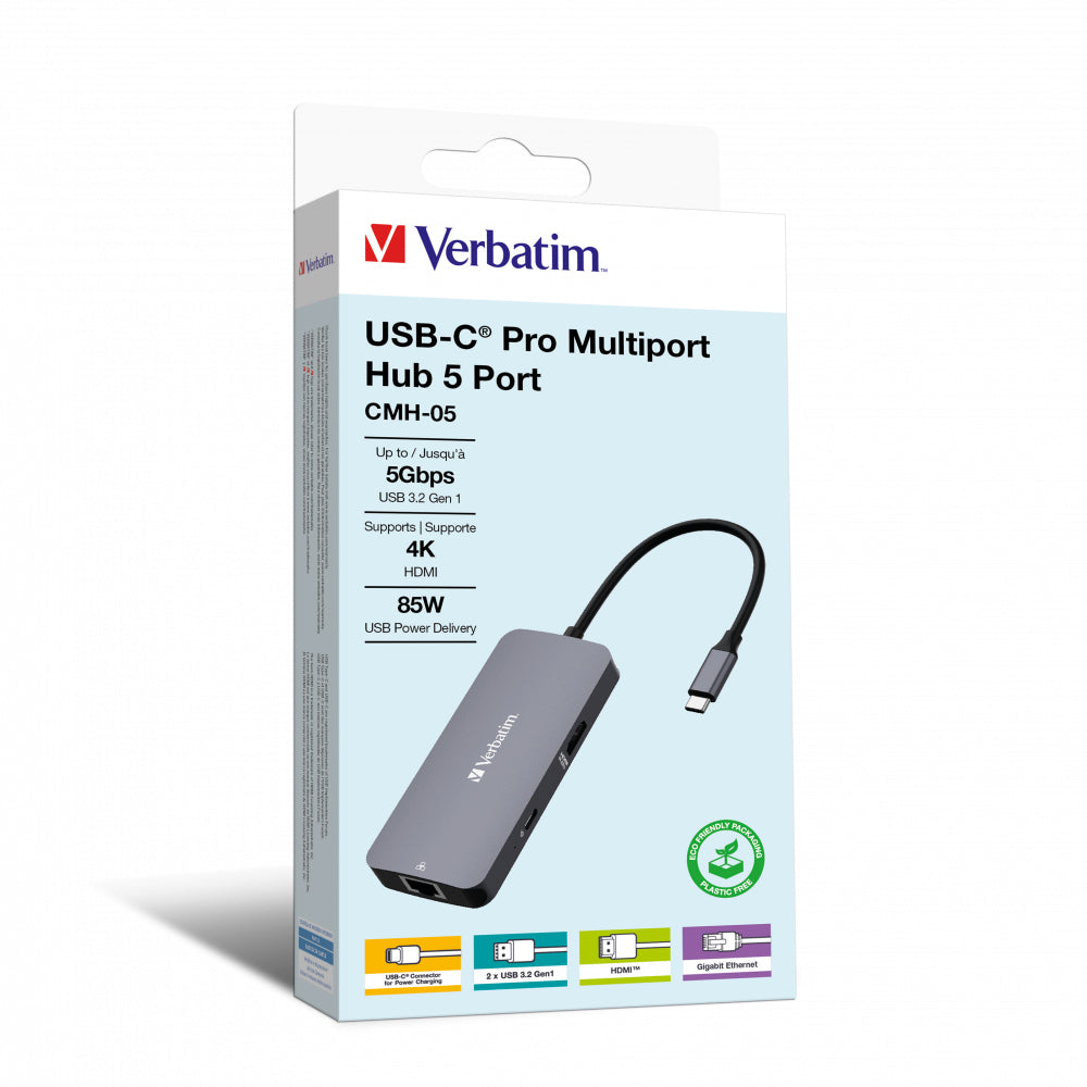 VERBATIM USB-C PRO MULTIPORT 5 PORT HUB CMH-05 WCF (P)