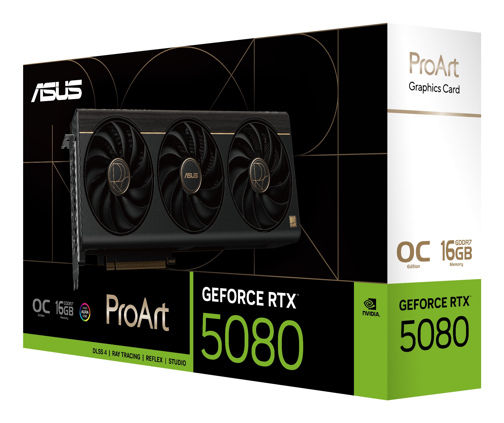 ASUS ProArt GeForce RTX 5080 16Go GDDR7 OC Edition Graphics card 3xHDMI 2.1 2xDisplayPort 2.1a