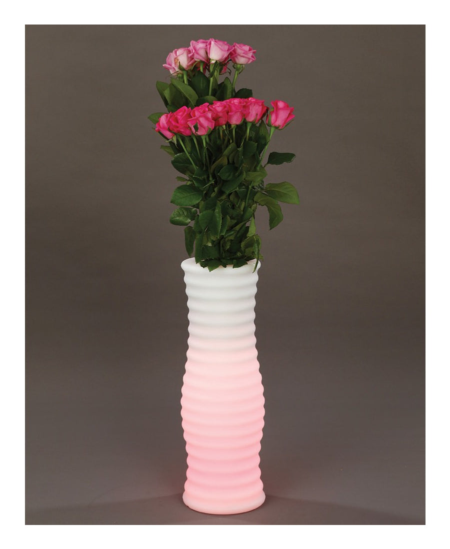Techly I-LED FLOWERPOT Vase a fleurs avec éclairage LED RGB et télécommande