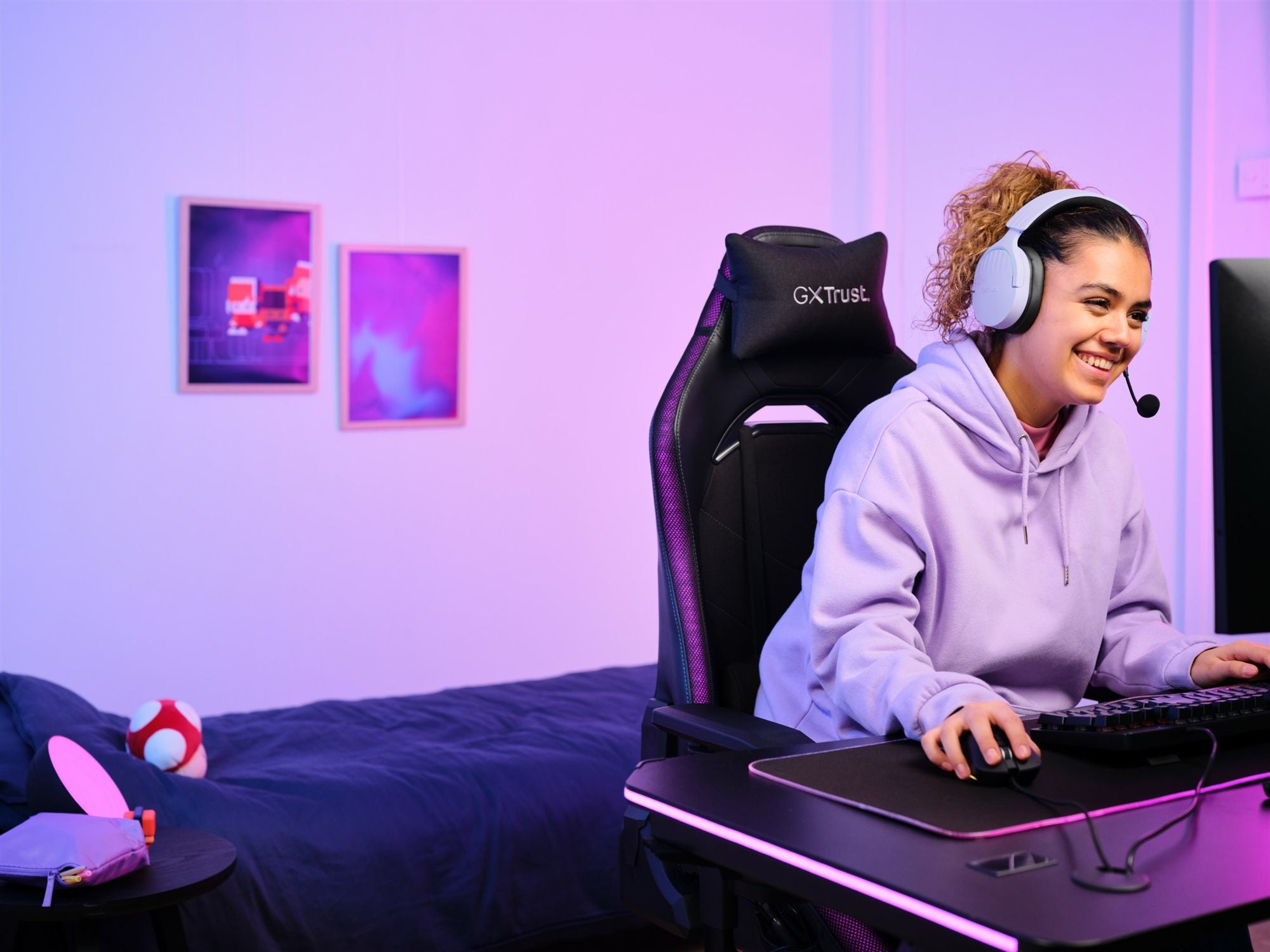 TRUST Casque gaming sans fil FAYZO DUAL Wireless - Purple