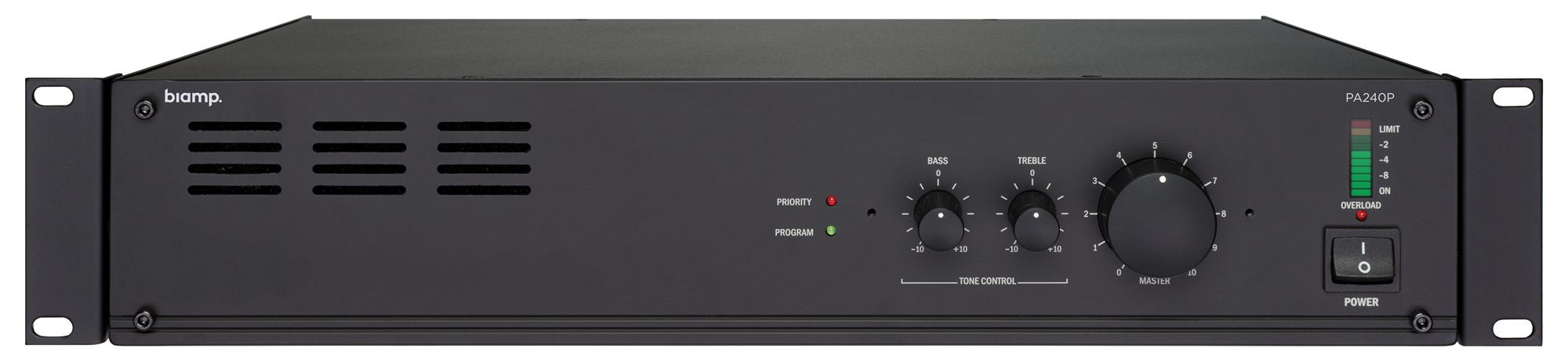 Biamp Single Channel Constant Voltage Power Amplifier
 (1x 240W/100V)