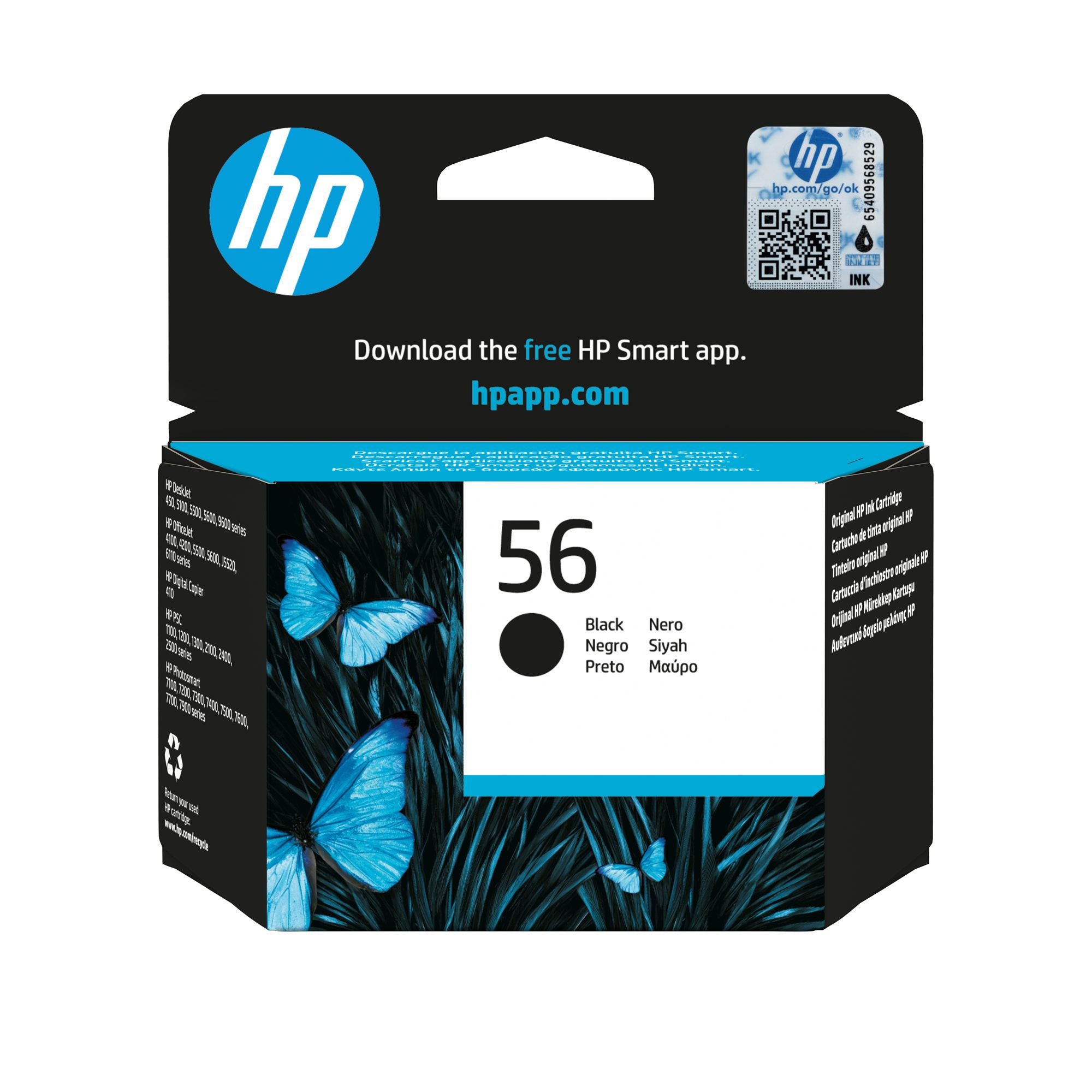 HP 56 original Ink cartridge C6656AE UUS black high capacity 19ml 520 pages 1-pack