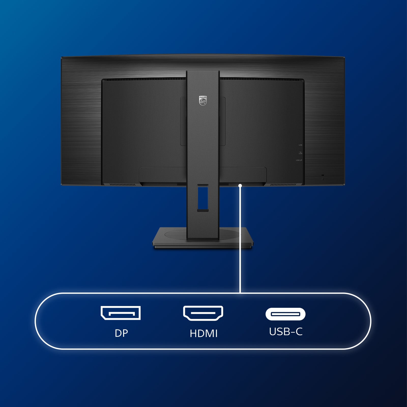 PHILIPS 346B1C 34inch USB-C DOCKING DISPLAY 3440x1440 Curved VA 21:9 5ms GtG HAS USB-C/DP/HDMI RJ45 USB HUB Speakers VESA