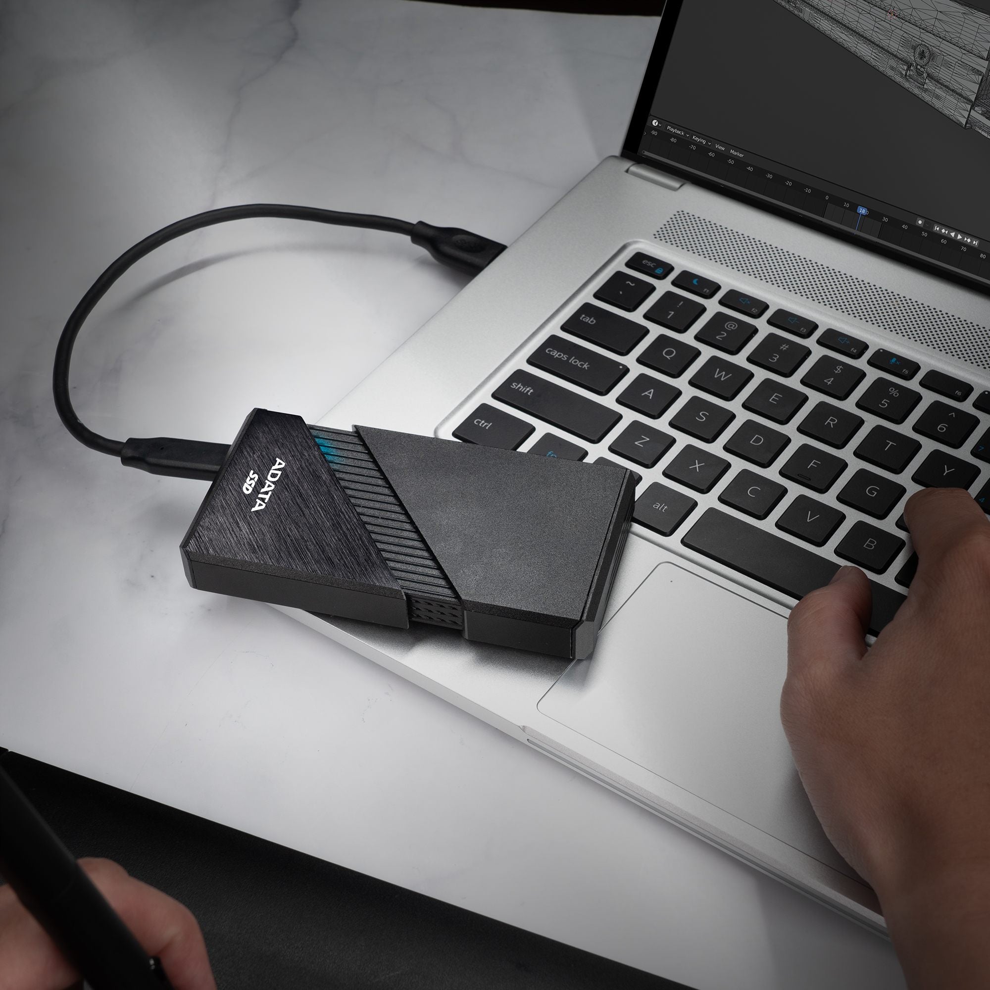 ADATA SE920 Technologie Thunderbolt 2 To USB Type-C 3.2 Gen 2 (3.1 Gen 2) Noir