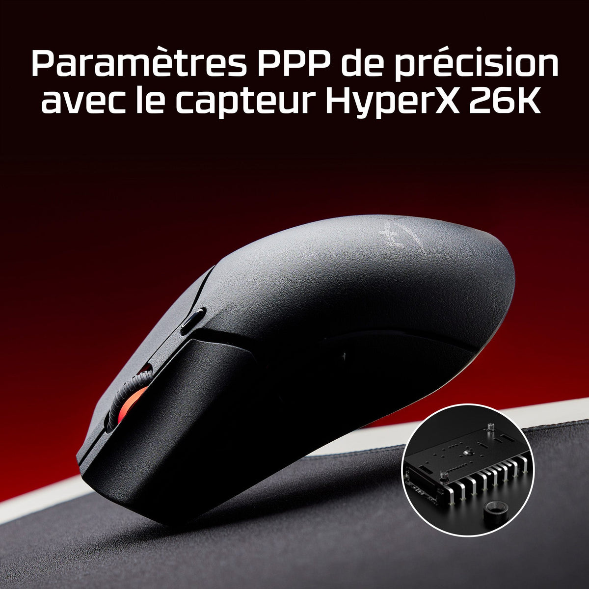 Souris de jeu sans fil HyperX Pulsefire Haste 2 mini - HyperX 26K 26000 DPI 59g noire