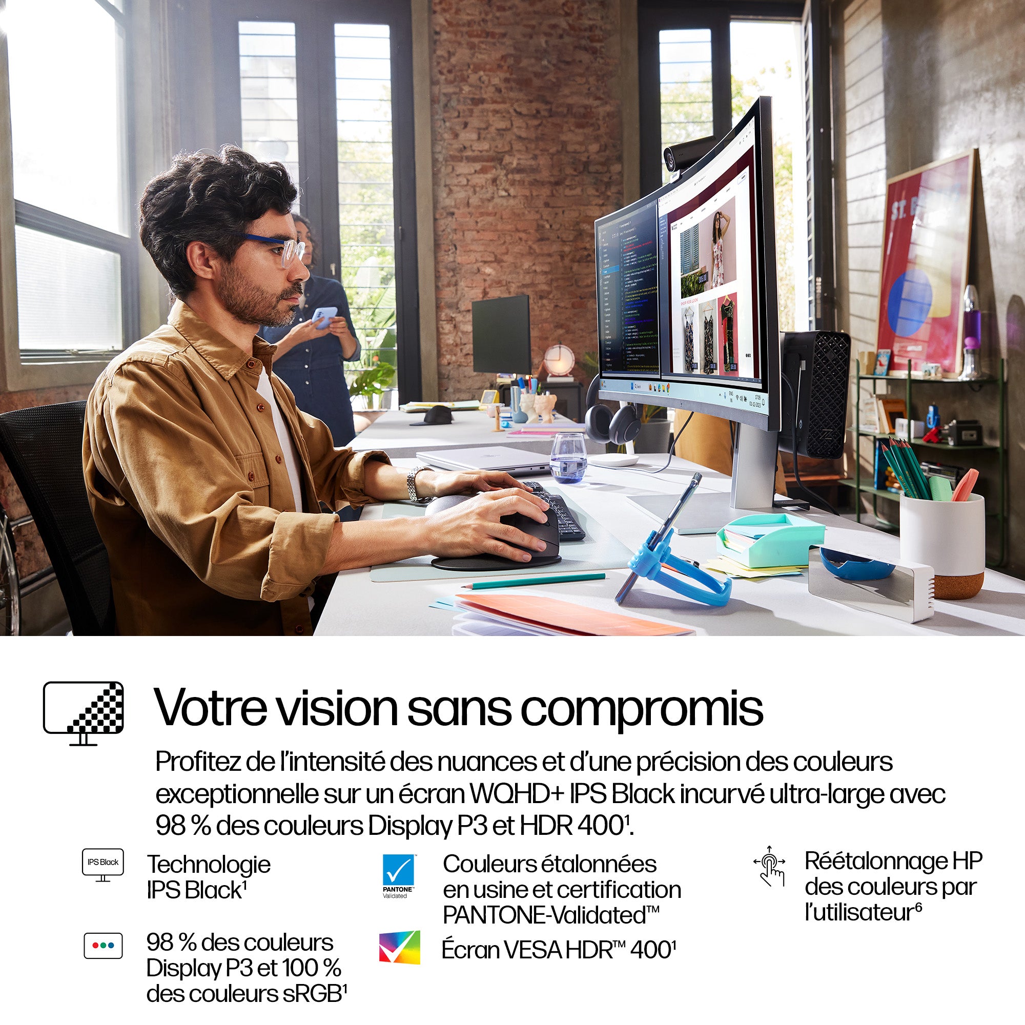 "HP Series 7 Pro 37.5 inch WQHD+ Thunderbolt 4 Monitor - 738pu PVC Free écran plat de PC 95,2 cm (37.5"") 3840 x 1600 pixels Wide Quad HD+ LCD Argent"
