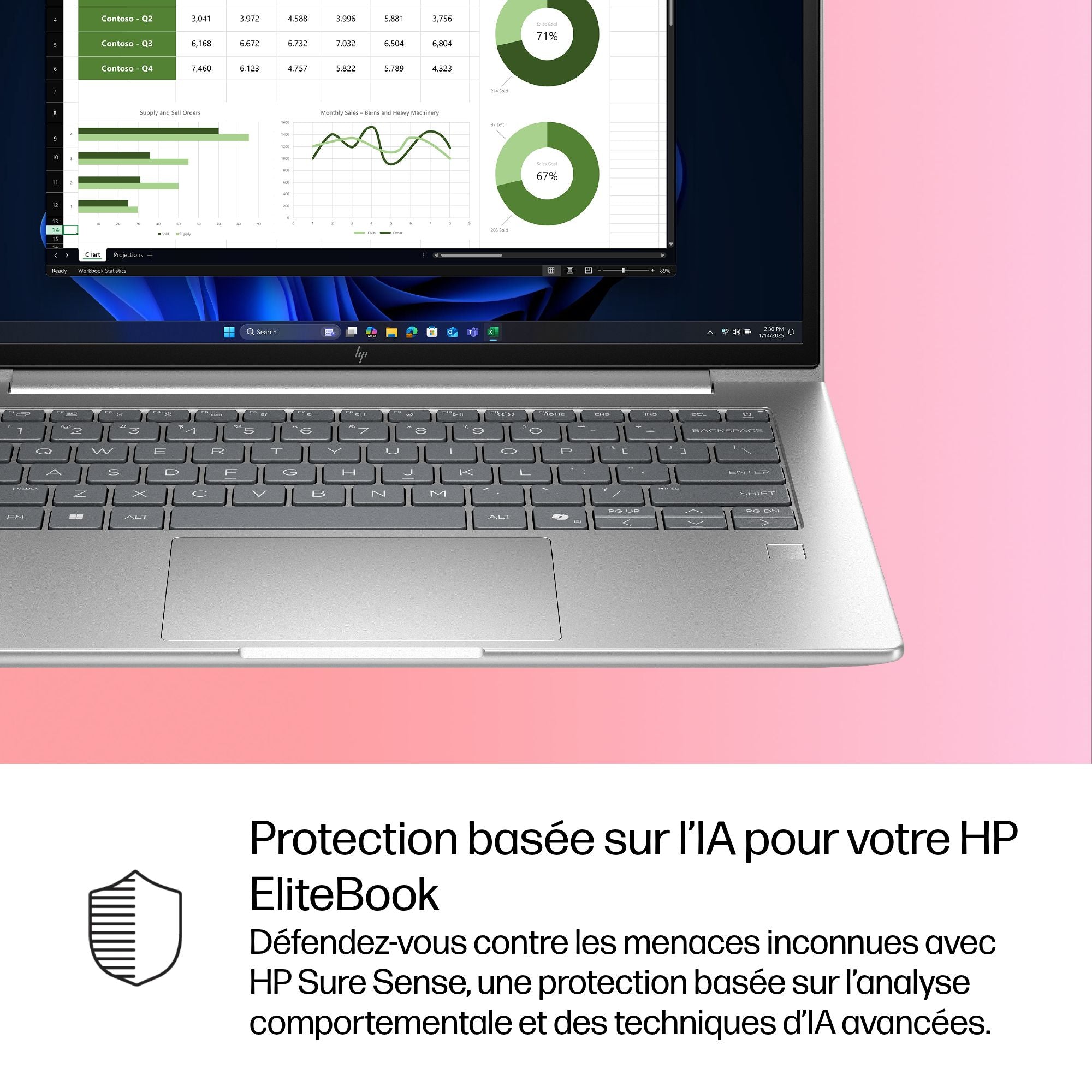 HP EliteBook 6 G1i IA Nouvelle génération Intel Core Ultra 5 225U 14p WUXGA 16Go 512Go SSD UMA W11P Copilot + PC 1/1/0