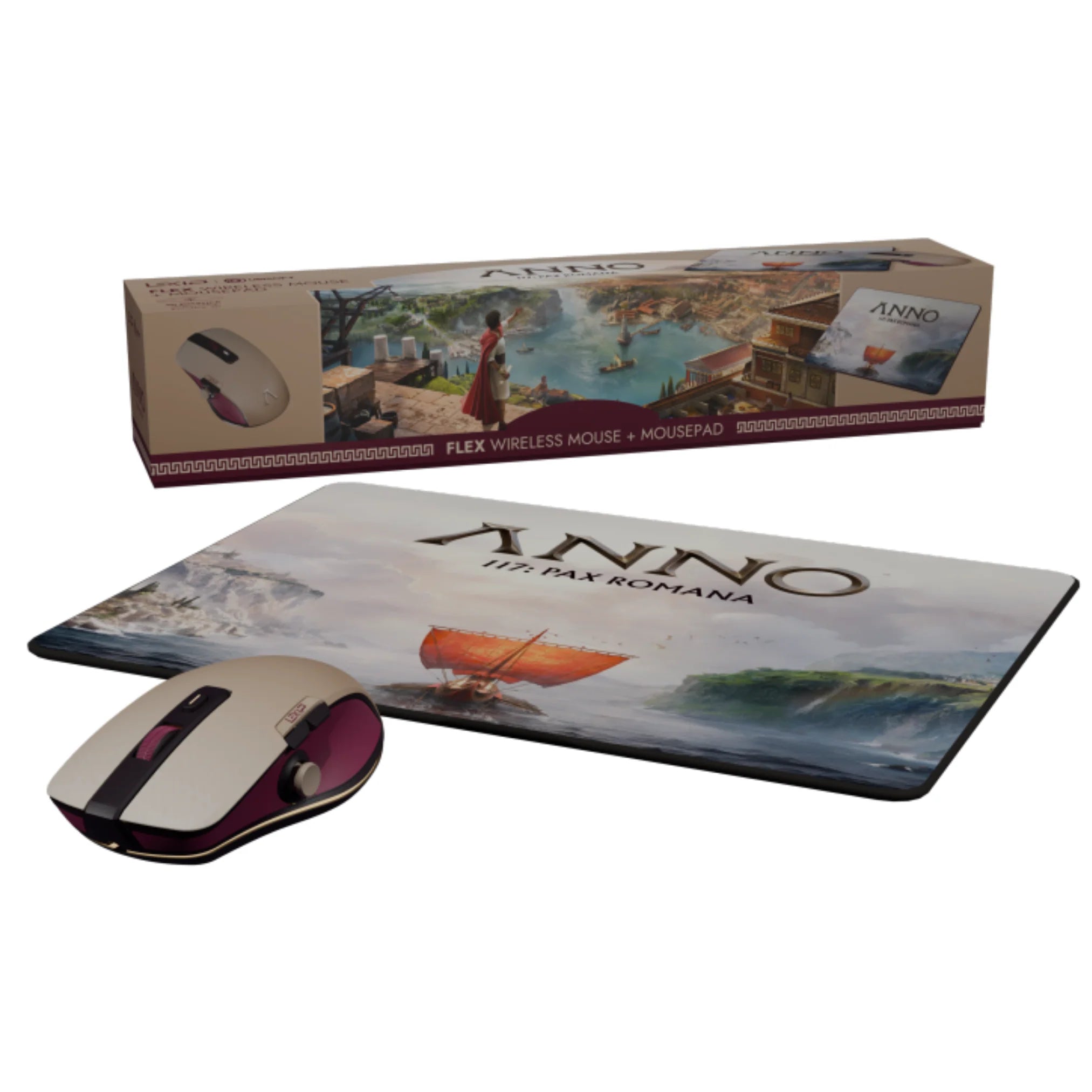LEXIP X UBISOFT ANNO 117 Bundle Flex Pro-Air Mouse + Mousepad
