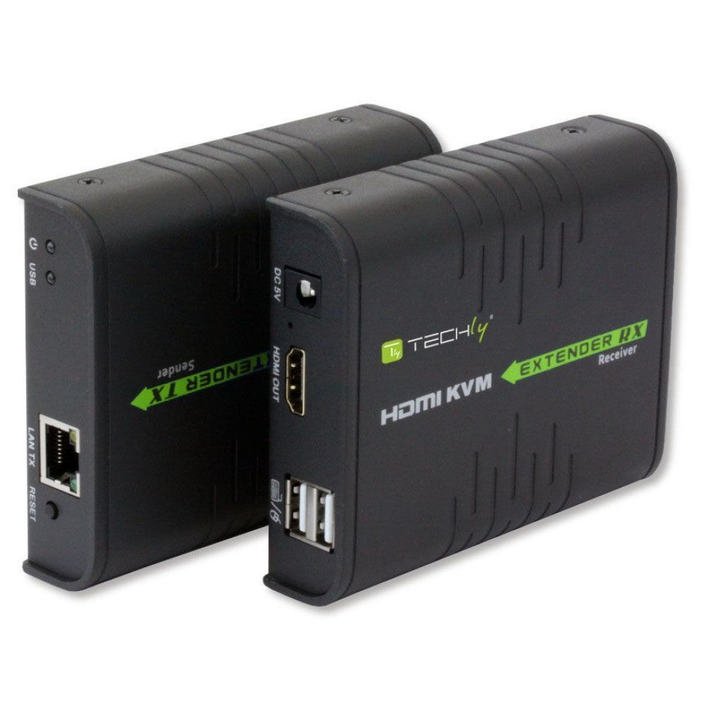 Techly IDATA HDMI-KVM2 Extendeur KVM HDMI/USB 1080p60Hz jusqu'a 120m sur câble Cat6