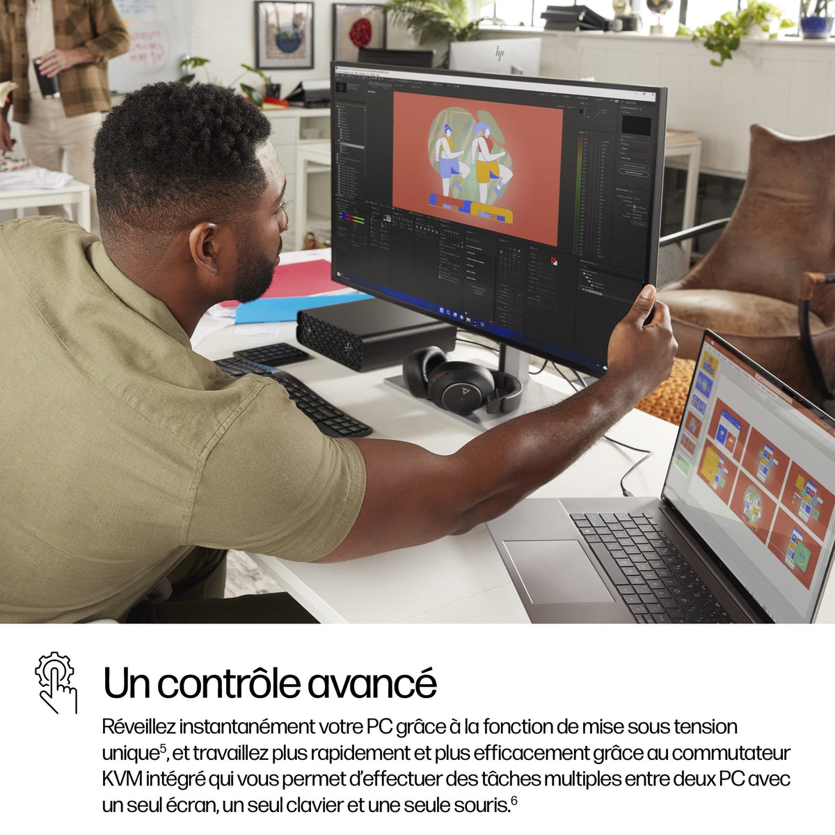HP Écran 4K Série 7 Pro 732pk 31.5p 4K UHD 3840x2160 HDMI USB-C USB hub DisplayPort