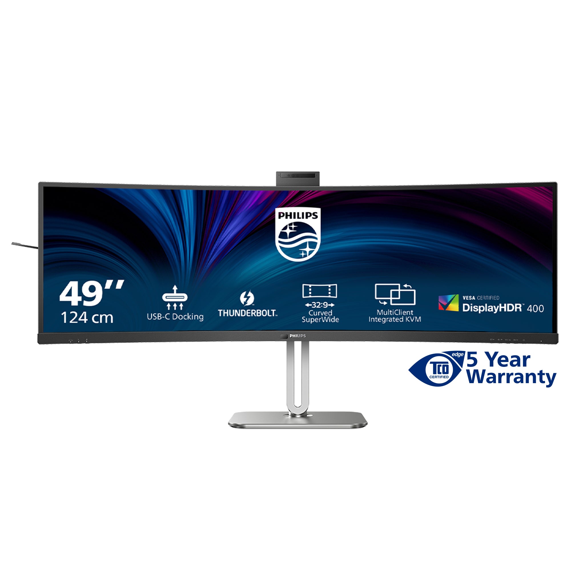 PHILIPS 49B2U6903CH/00 48.8p 5120x1440 VA Curved H/A 170mm SUPERWIDE USB-C 75Hz DP 2xHDMI USB HUB SPEAKERS webcam
