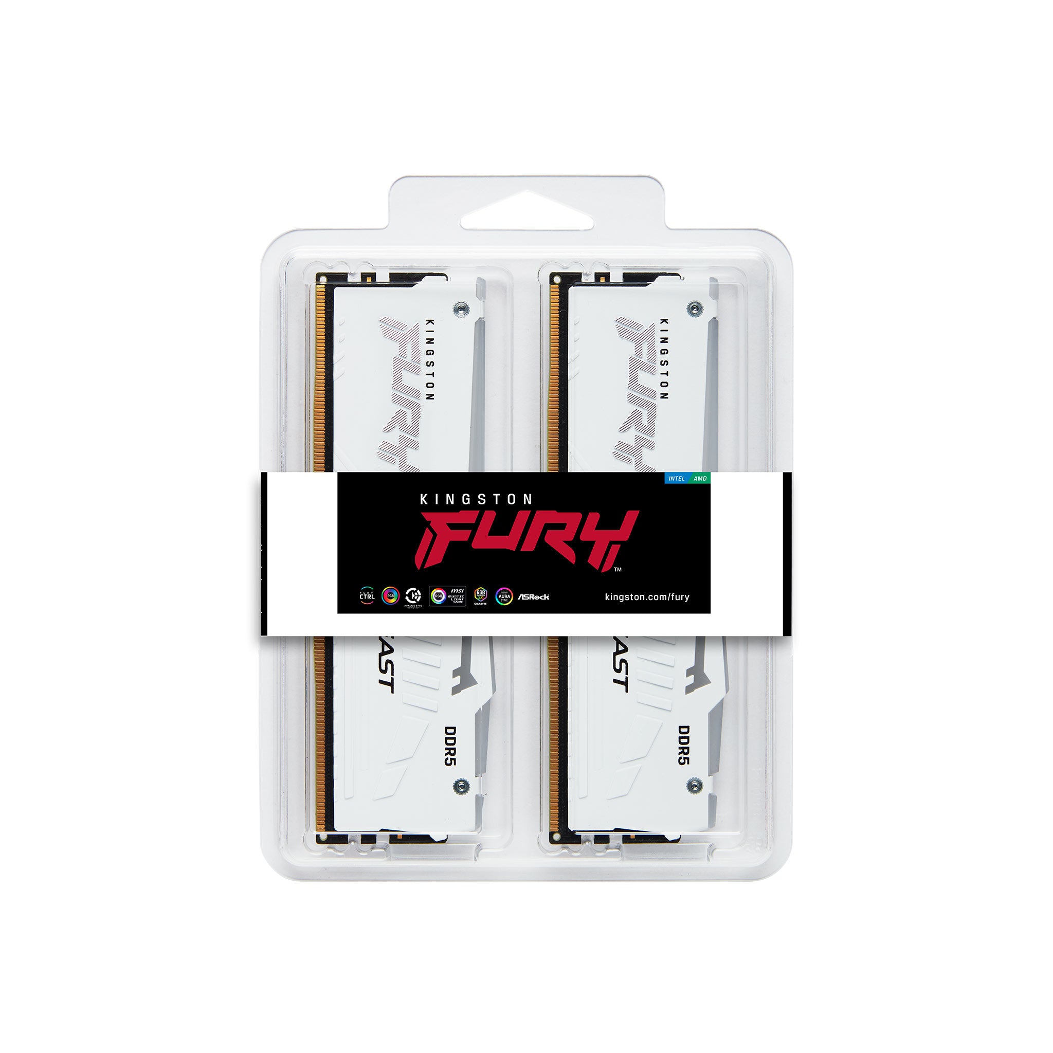 KINGSTON FURY Beast 32Go DIMM 5600MT/s DDR5 CL40 Kit of 2 White RGB XMP
