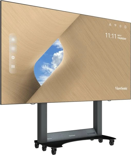 VIEWSONIC 138in Direct View LED Display,1920x1080P,14Bit,Refresh Rate 3840Hz,Pixel Pitch1.5mm,Hdmi Input&Output,Motorized up-down Trolley Cart,Copper wire,GOB  Black