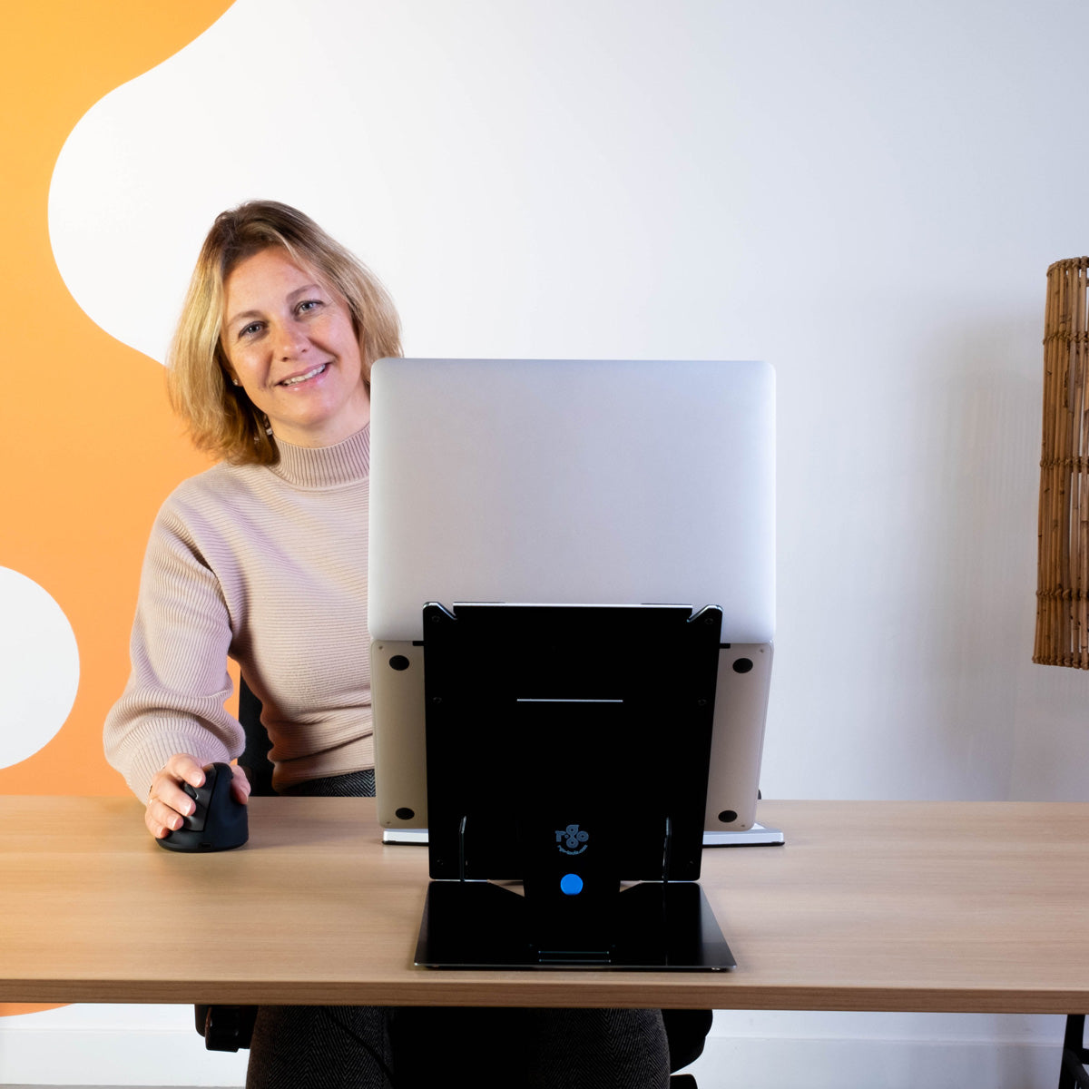 R-GO TOOLS Support pour PC portable & tablette Riser Duo